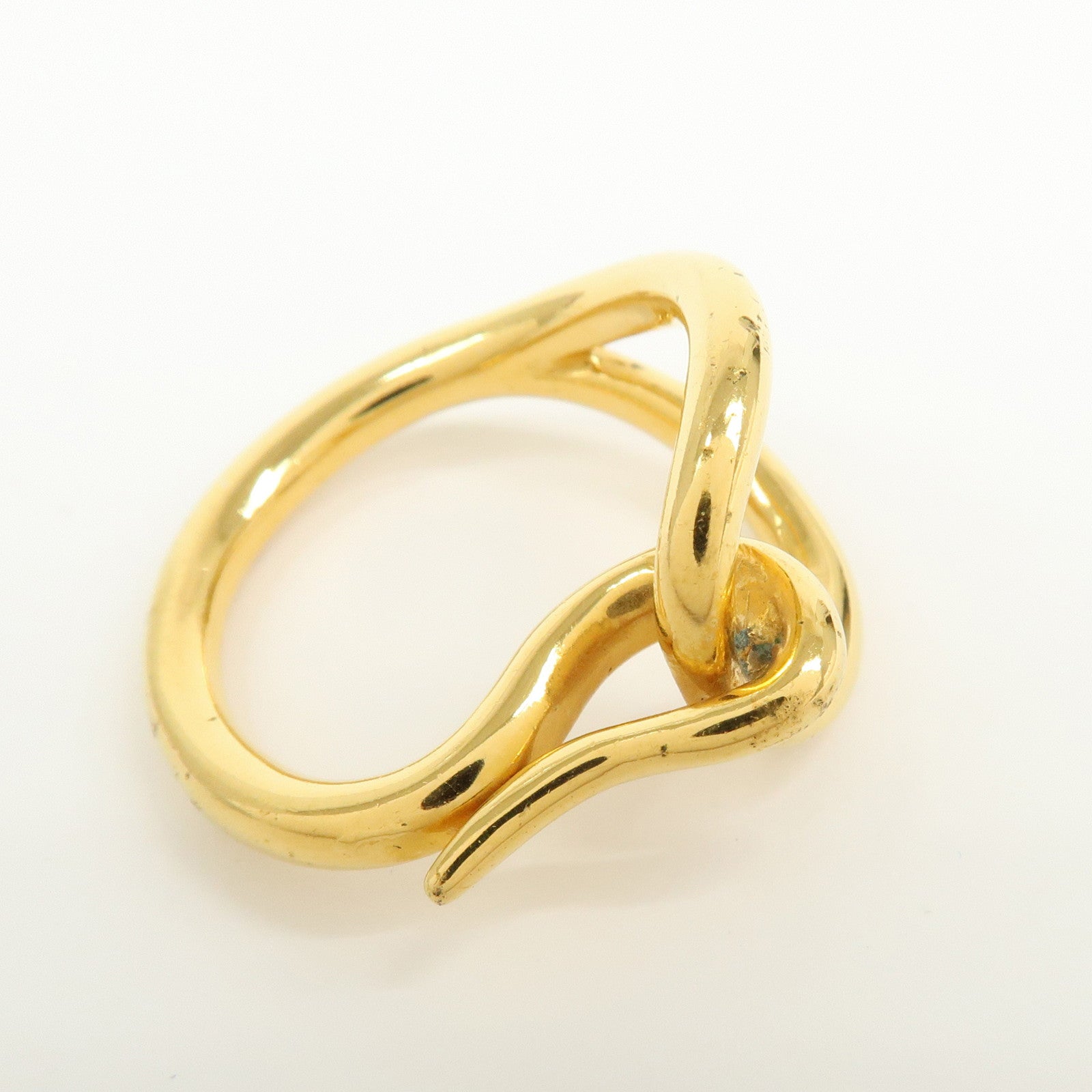 HERMES Jumbo Metal Scarf Ring Scarf Accessor Gold