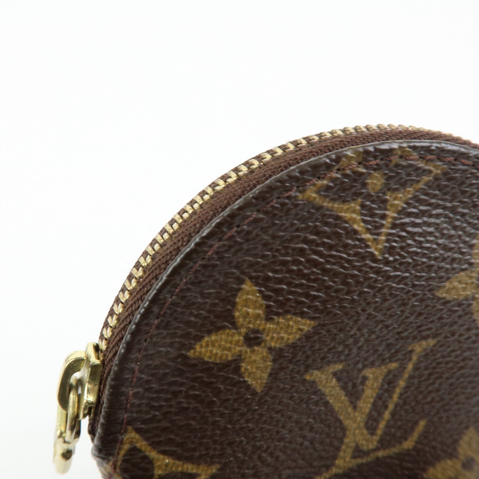 Louis Vuitton Monogram Porte Monnaie Rond Coin Case Brown M61926