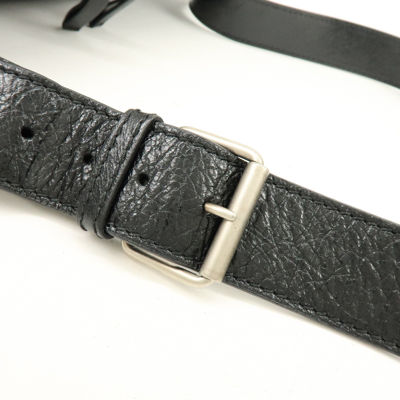 BALENCIAGA Neo Lift Leather Waist Bag Body Bag Style Black 542013