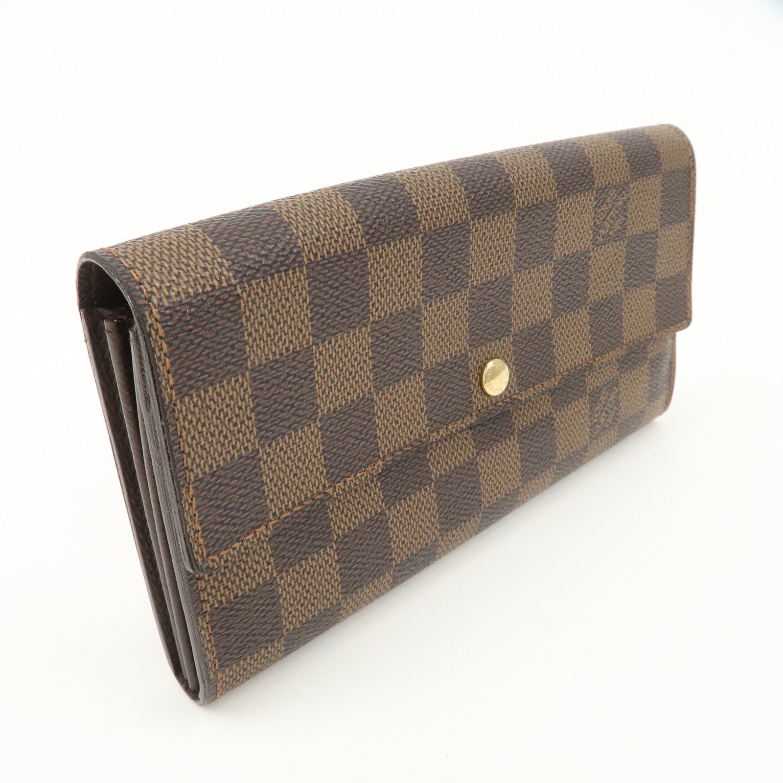 Louis Vuitton Damier Canvas Portefeuille Sarah Wallet Brown N61734