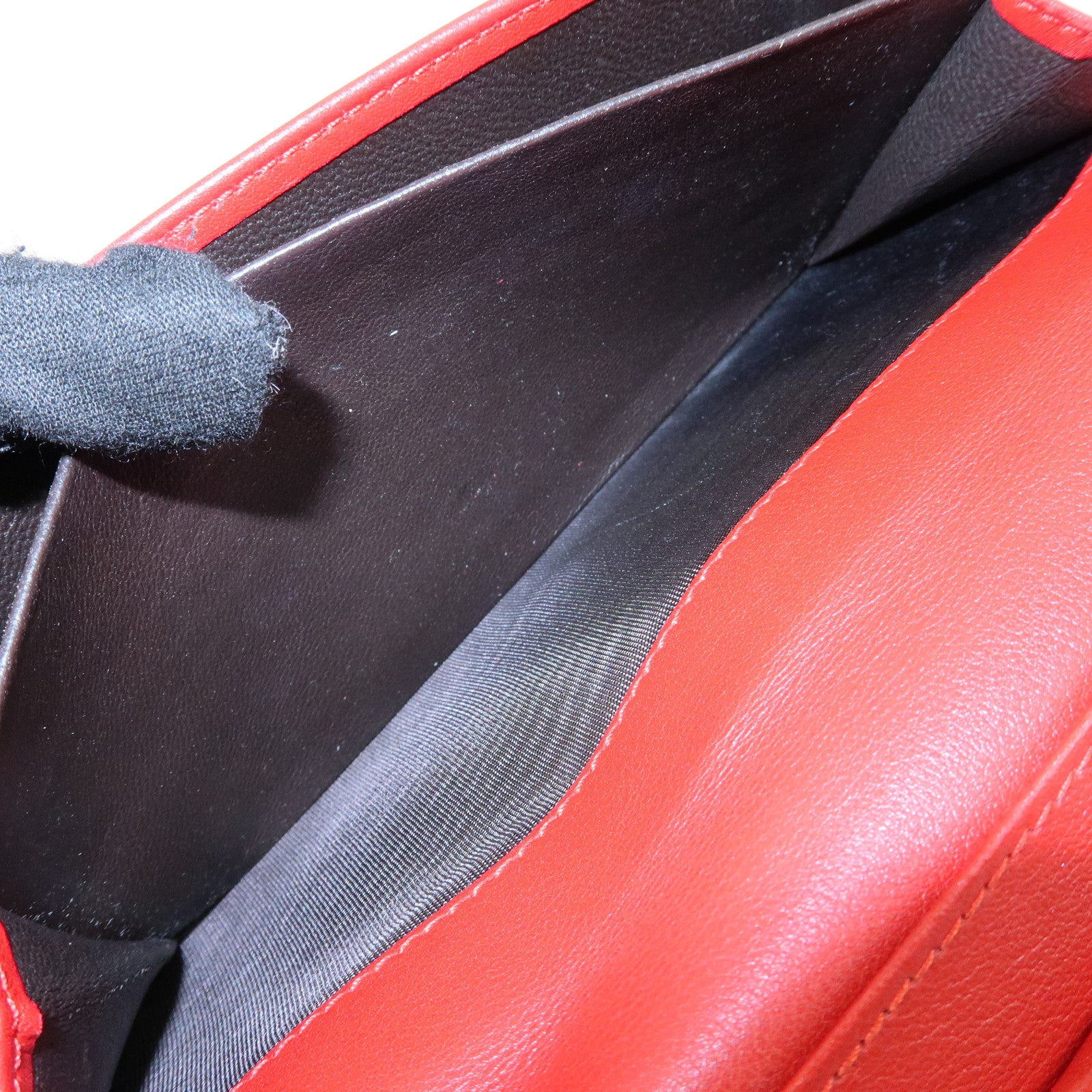GUCCI Lovely Heart Microguccissima Leather Long Wallet Red 203550