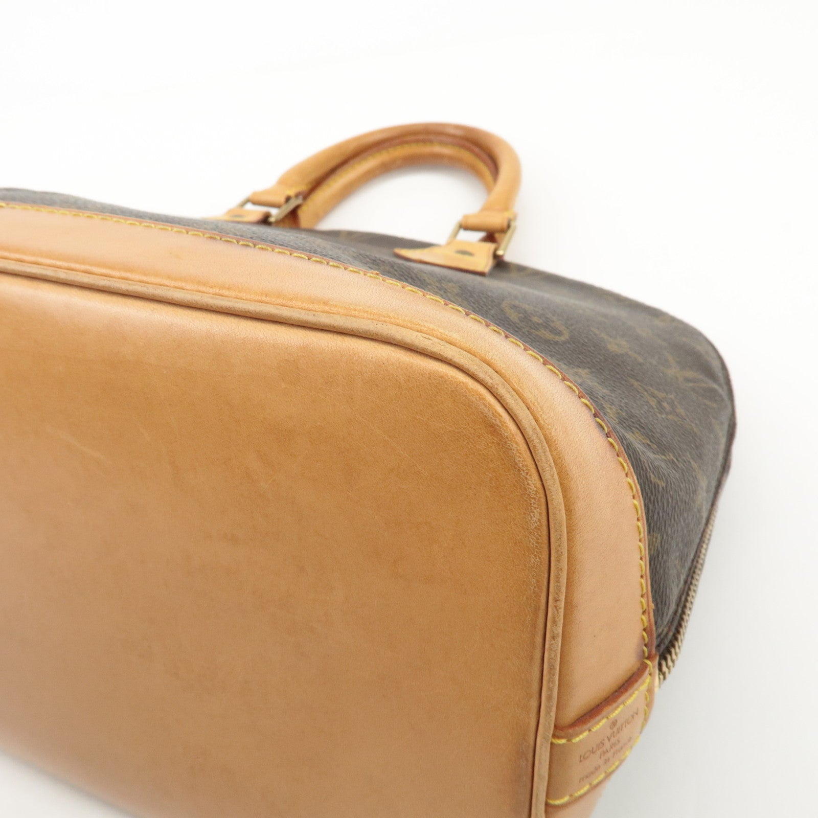 Louis Vuitton Monogram Canvas Alma Hand Bag Brown M51130 Used