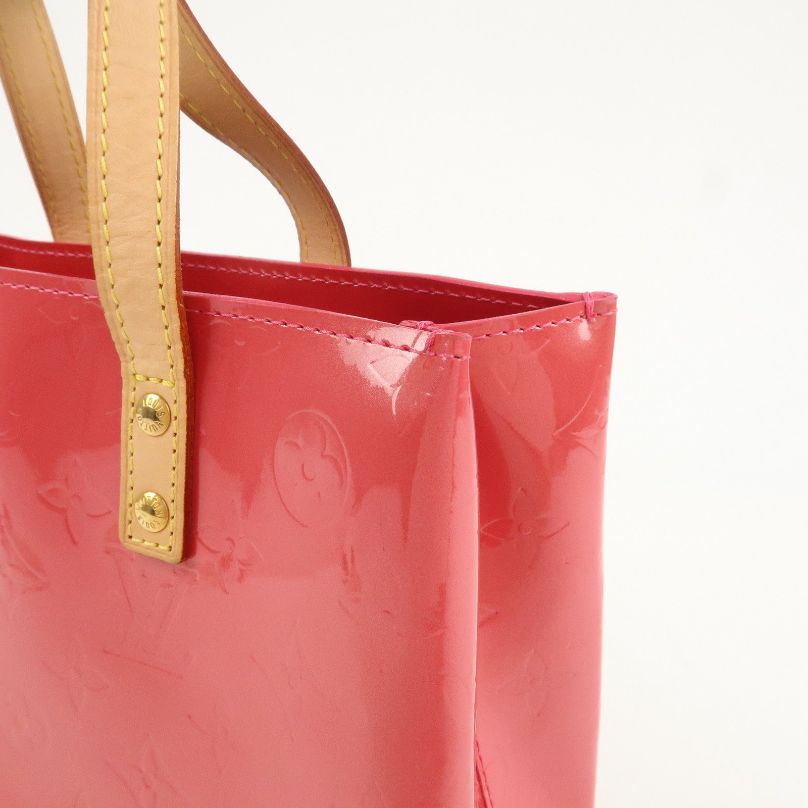 Louis Vuitton Monogram Vernis Lead PM Hand Bag Framboise M9132F