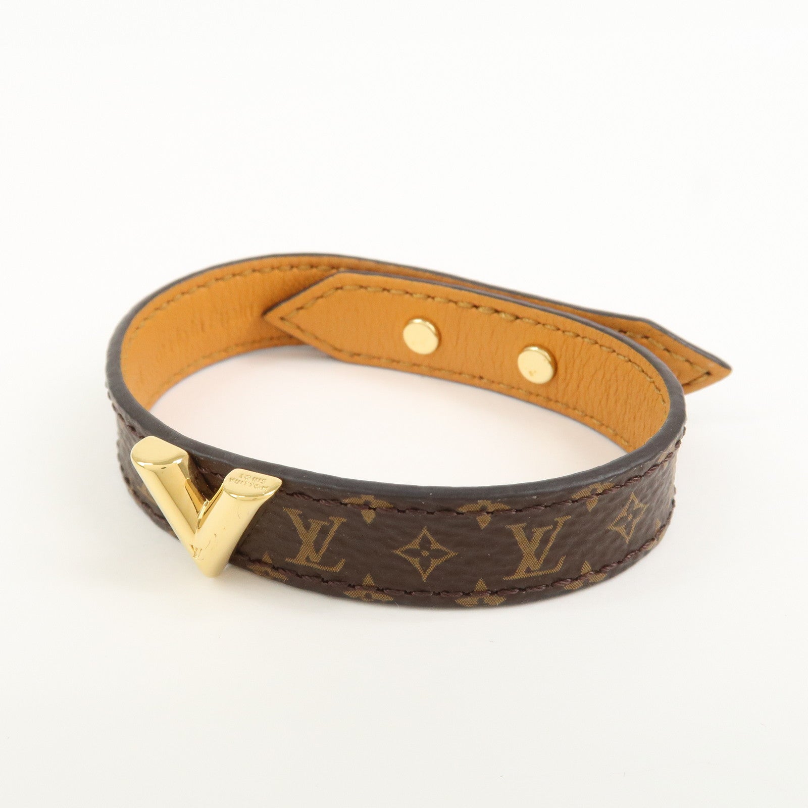 Louis Vuitton Monogram Essential V Bracelet Brown M6042