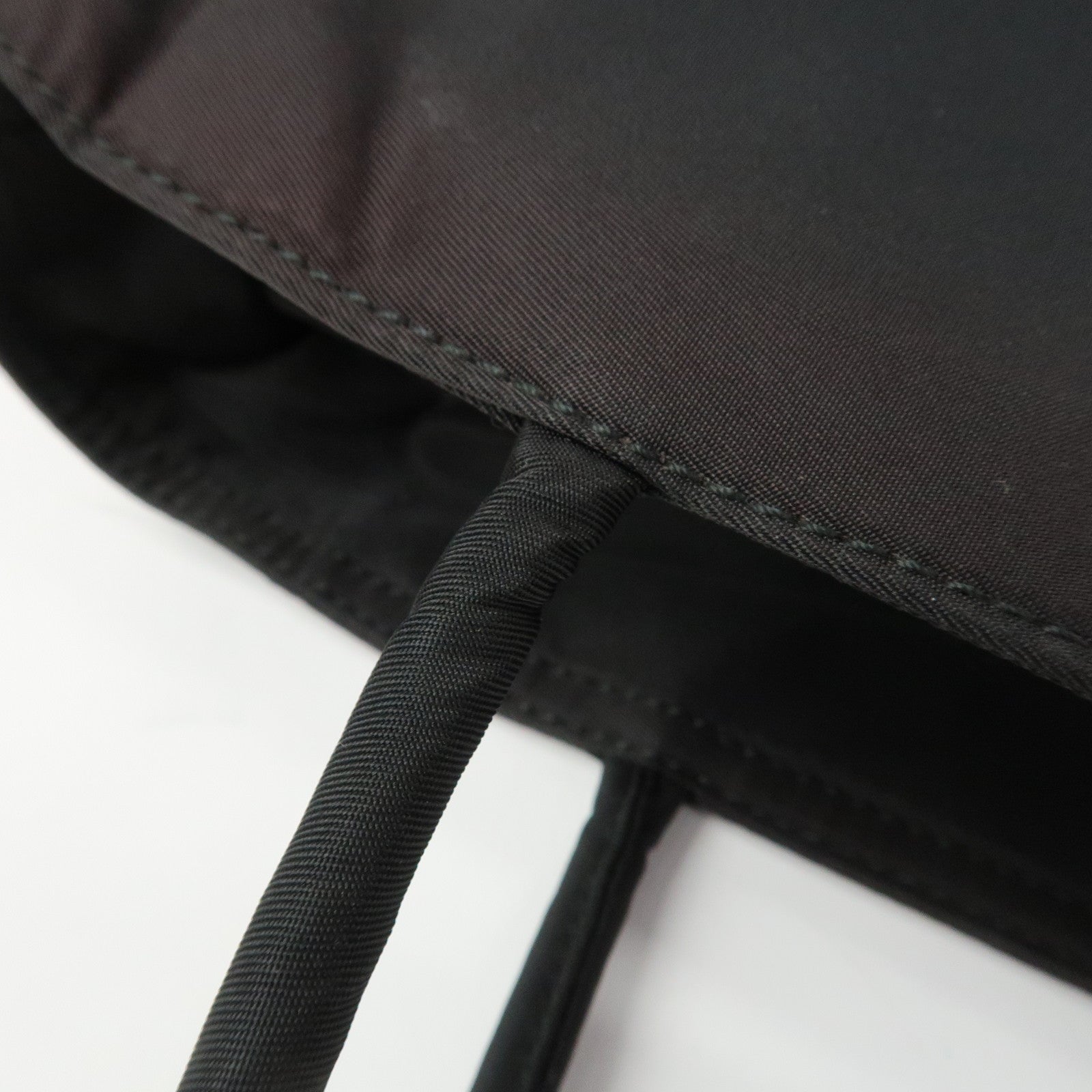 PRADA Triangle Logo Nylon Hand Bag Shoulder Bag Black H5692