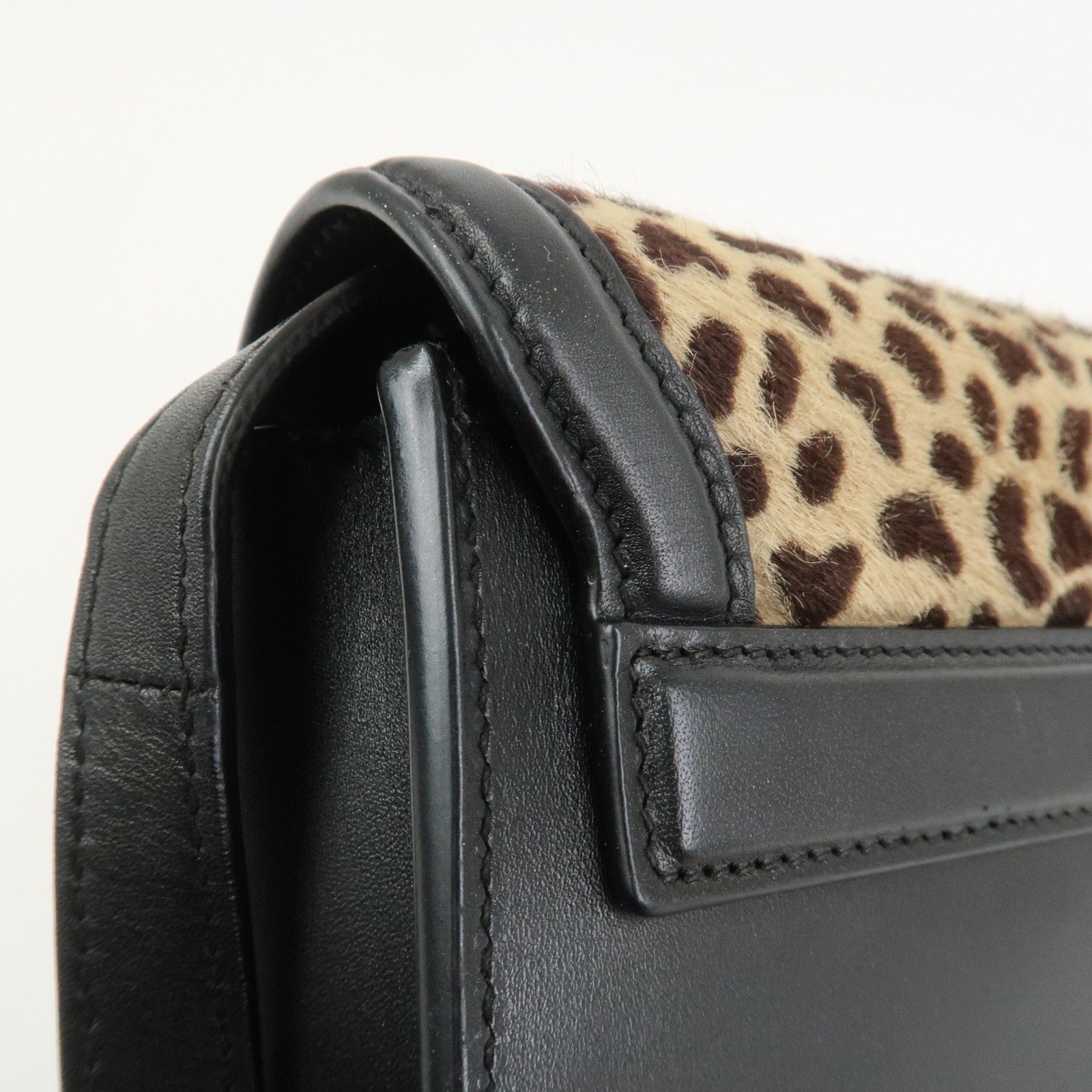 SAINT LAURENT PARIS Cassandre KaiaSmall Leopard Shoulder Bag 619740