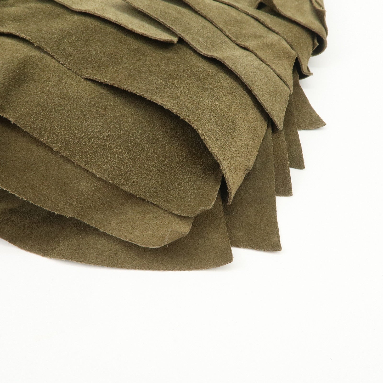 SAINT LAURENT Saint Tropez Suede Leather Shoulder Bag Khaki 12245