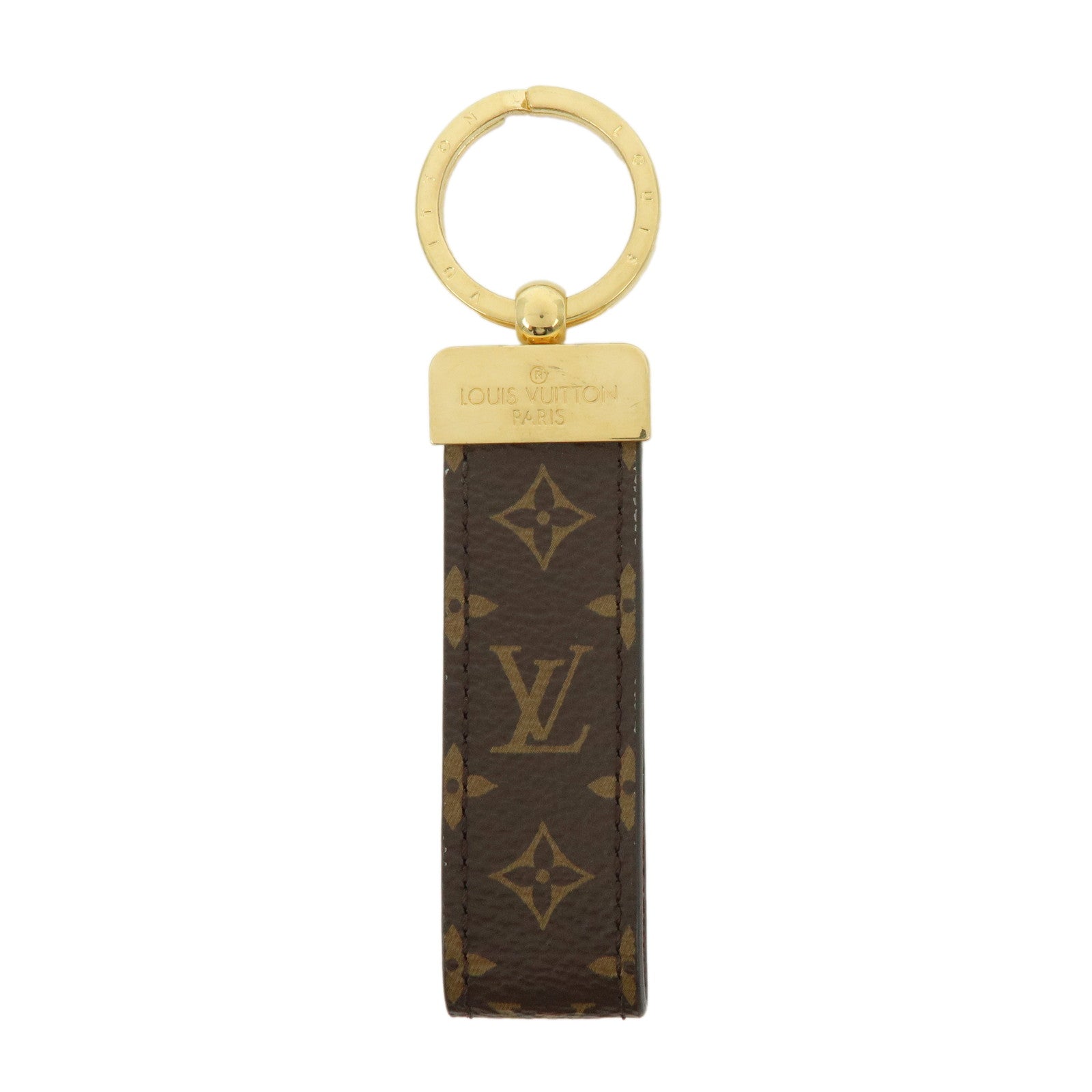 Louis Vuitton Monogram Dragonne Key Chain Key Holder Brown  display picture 1