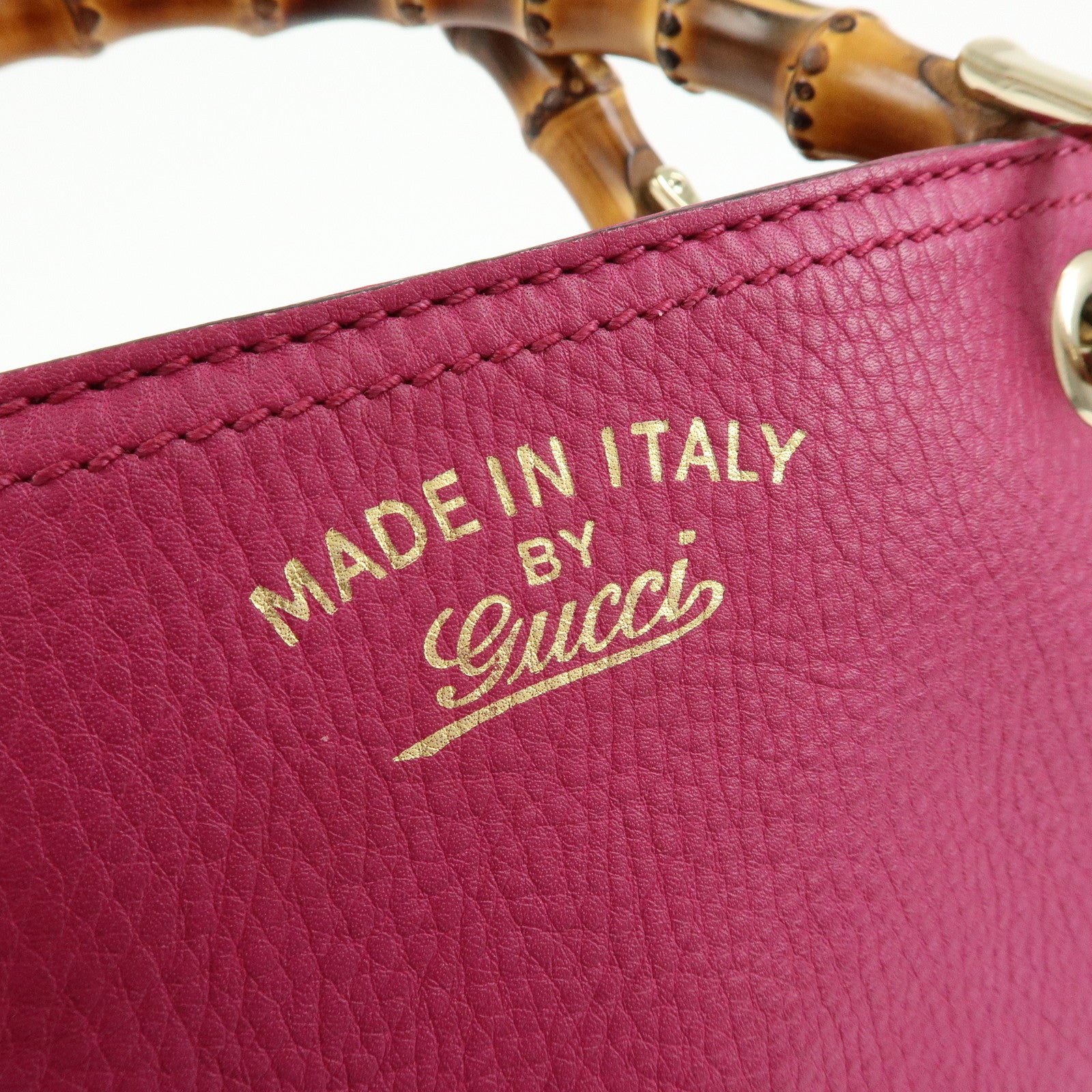 GUCCI Bamboo Leather 2Way Bag Tote Bag Shoulder Bag Pink 336032