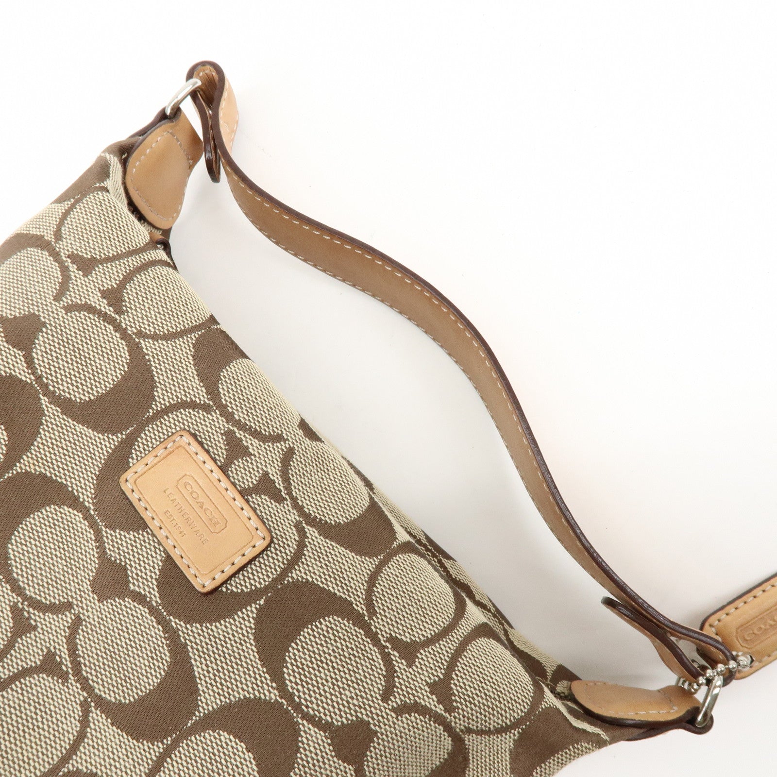 COACH Signature Set of 3 PVC Canvas Leather Shoulder Bag Hand Bag