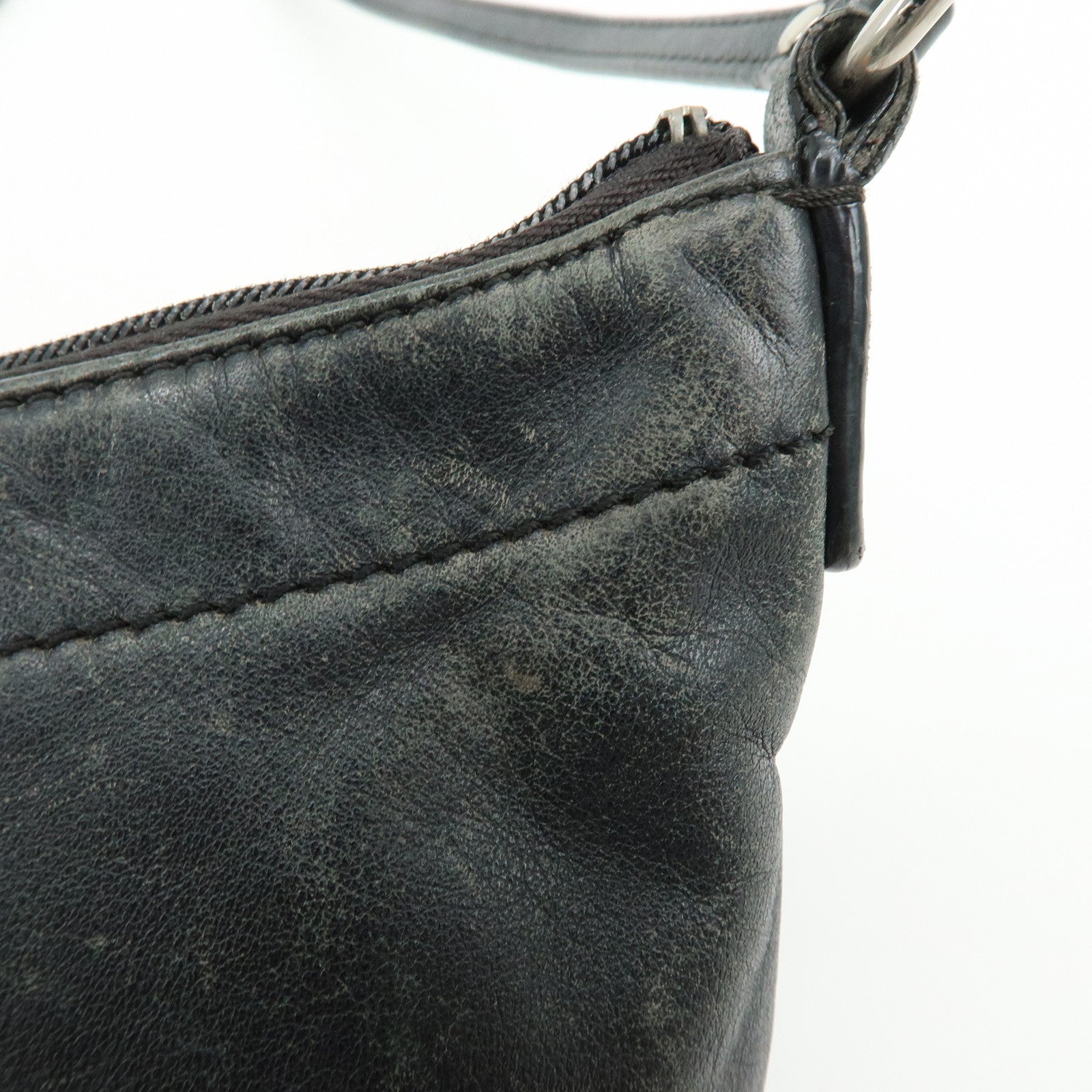 COACH Signature Set of 2 Canvas Leather Shoulder Bag Black Beige