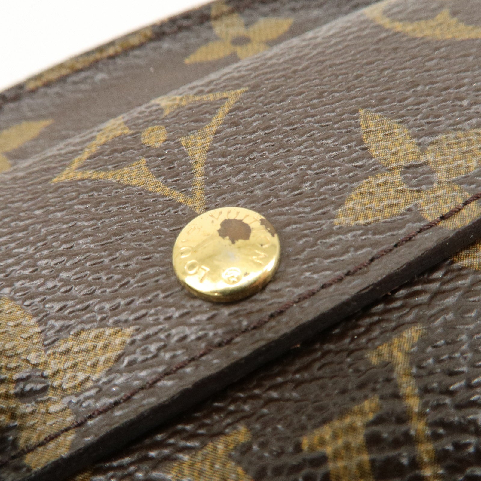 Louis Vuitton Monogram Porte Monnaie Shilling Coin Case M60025 Used