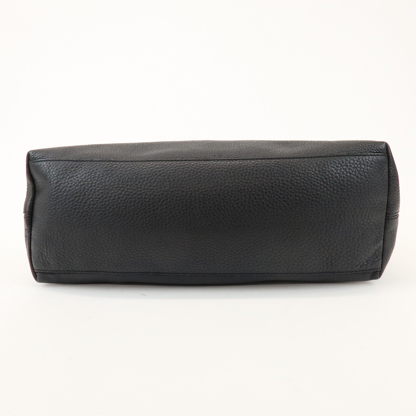 GUCCI SOHO Interlocking G Leather Chain Shoulder Bag Black 308982
