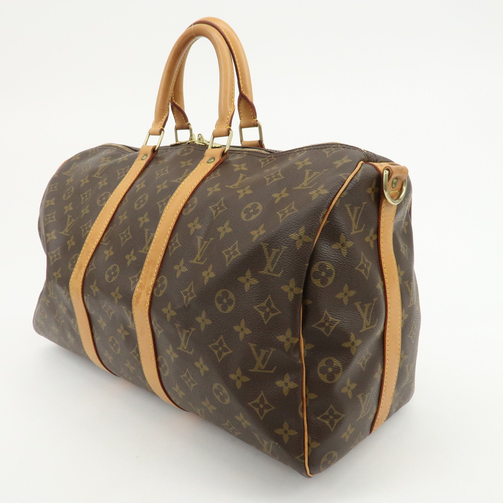 Louis Vuitton Monogram Keep All 45 Bandouliere Boston Bag M41418