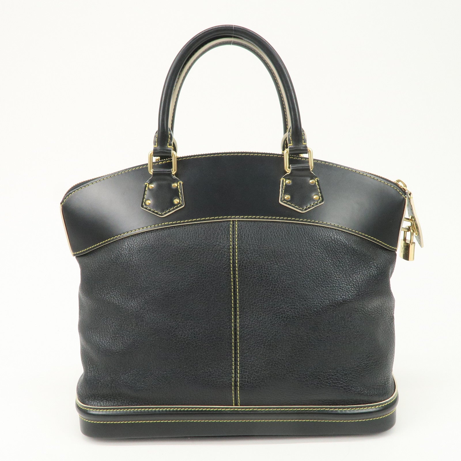 Louis Vuitton Suhari Leather Lock It MM Hand Bag Noir Black M91875