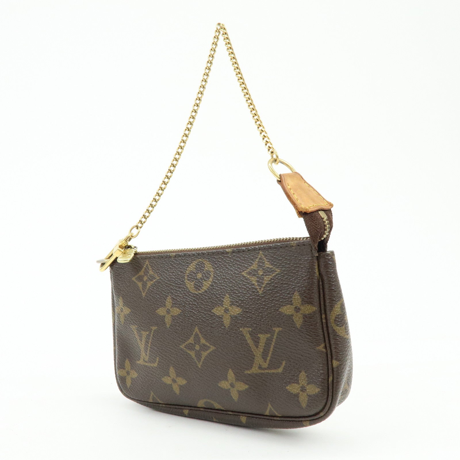Louis Vuitton Monogram Mini Pochette Accessoires Hand Bag M58009