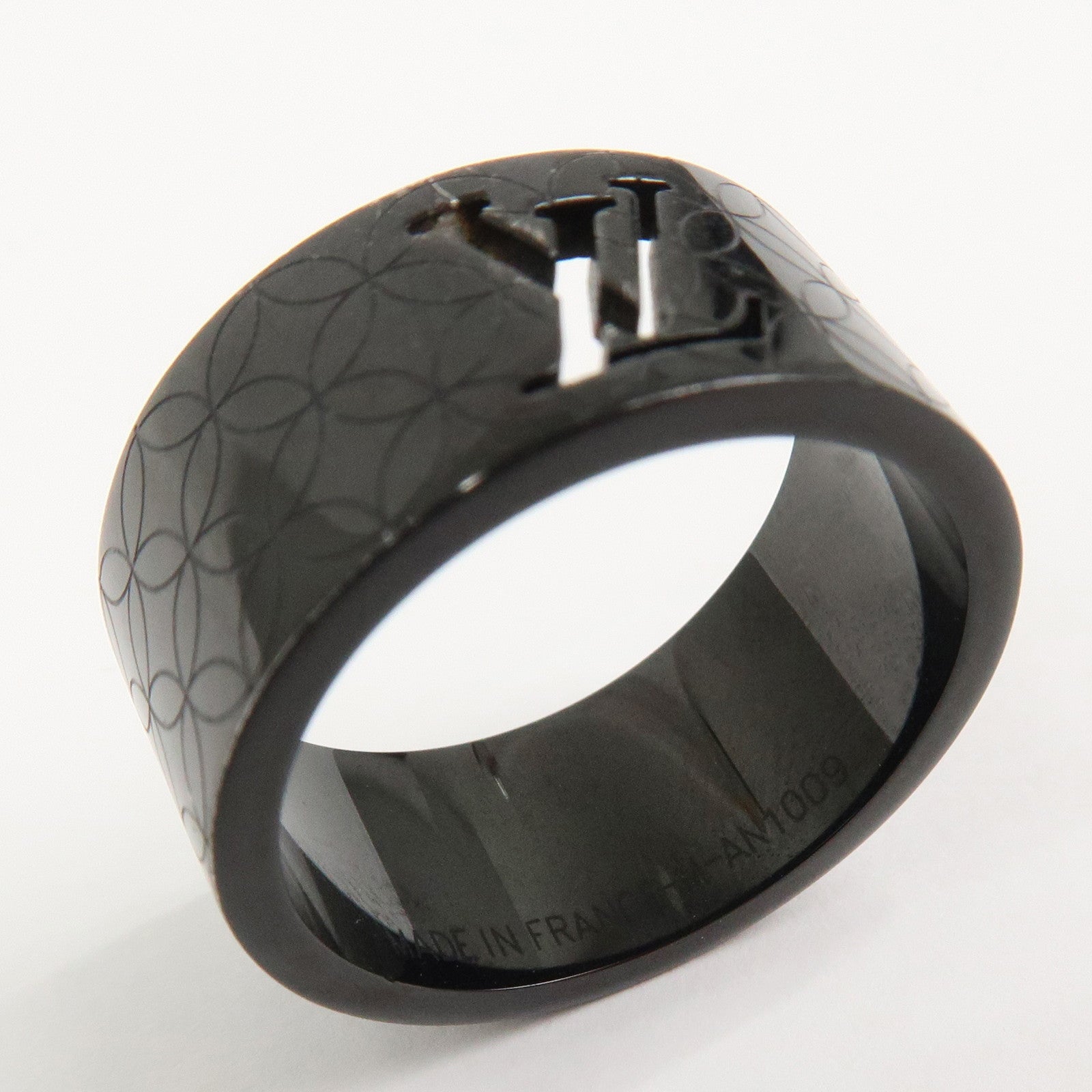 Louis Vuitton Bague Champs Élysées Metal Ring Black M66110