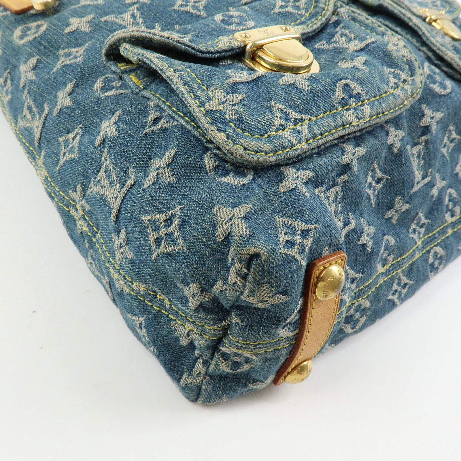 Louis Vuitton Monogram Denim Baggy GM Shoulder Bag Blue M95048