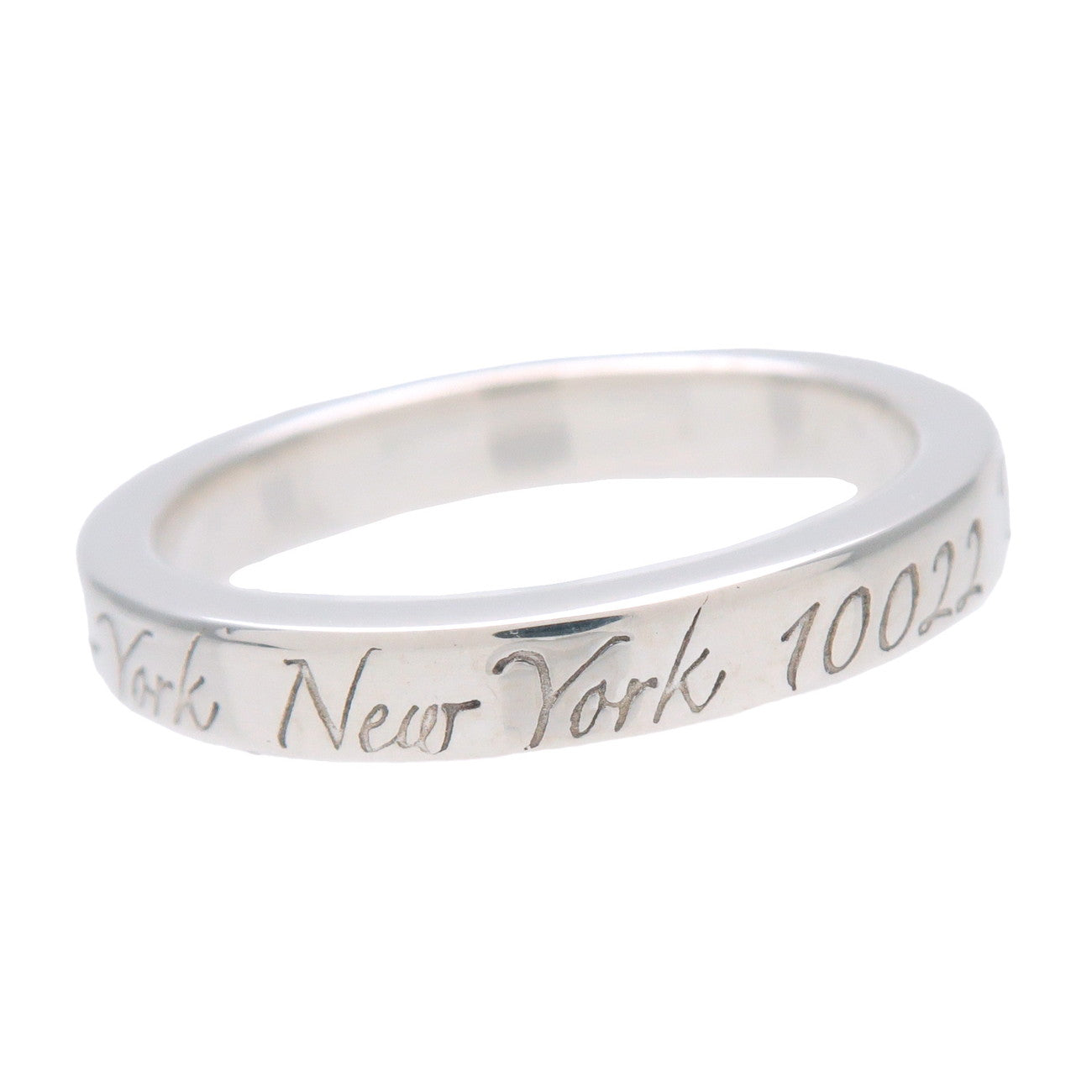 Tiffany & Co Notes Narrow New York Ring SV925 Silver US4 EU47 HK8