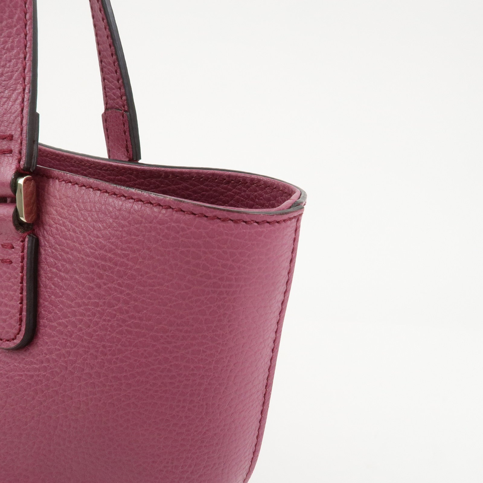 GUCCI Interlocking G Leather Tote Bag Shoulder Bag Purple 388561