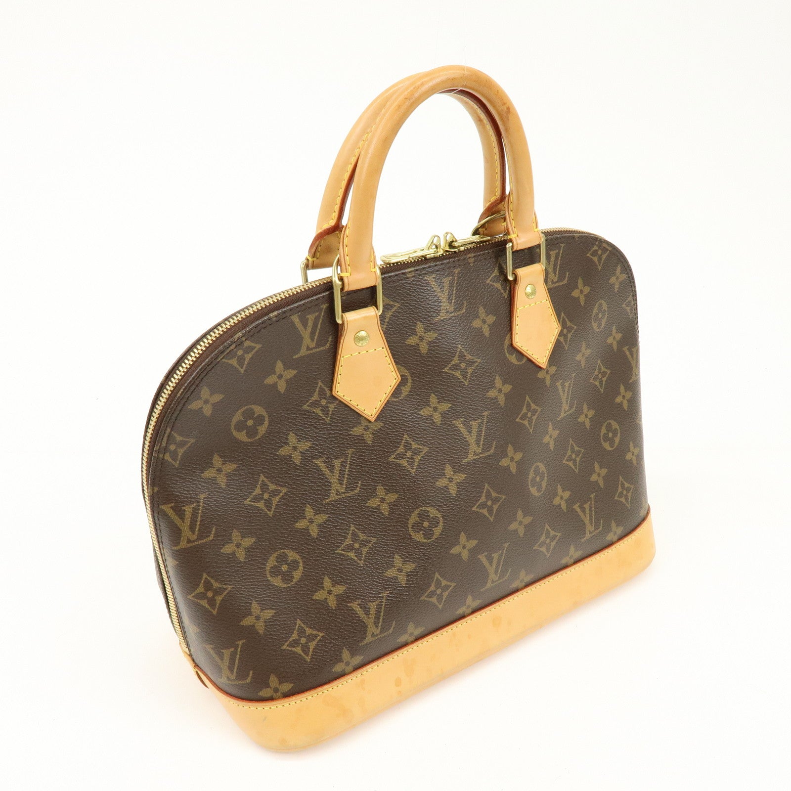 Louis Vuitton Monogram Alma Hand Bag Brown M51130