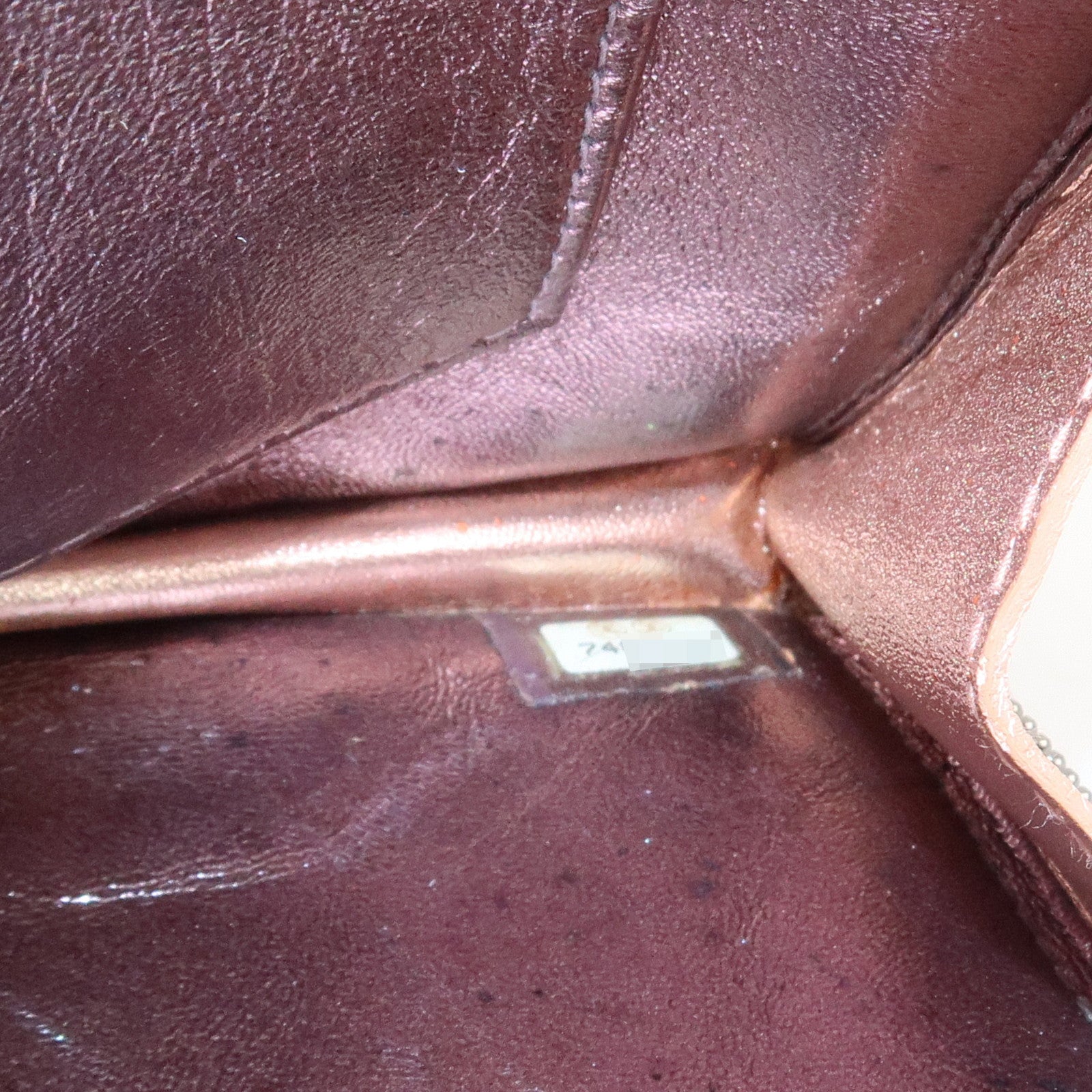 CHANEL Chocolate Bar Leather Clutch Bag Hand Bag Silver