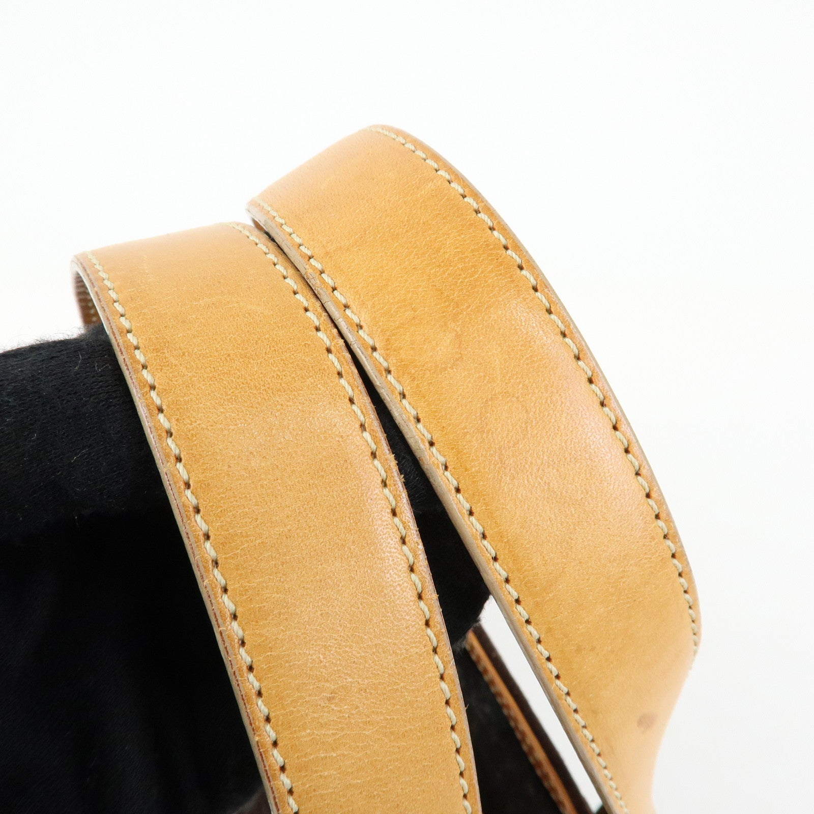 CELINE C Macadam Suede Leather Hand Bag Dark Brown