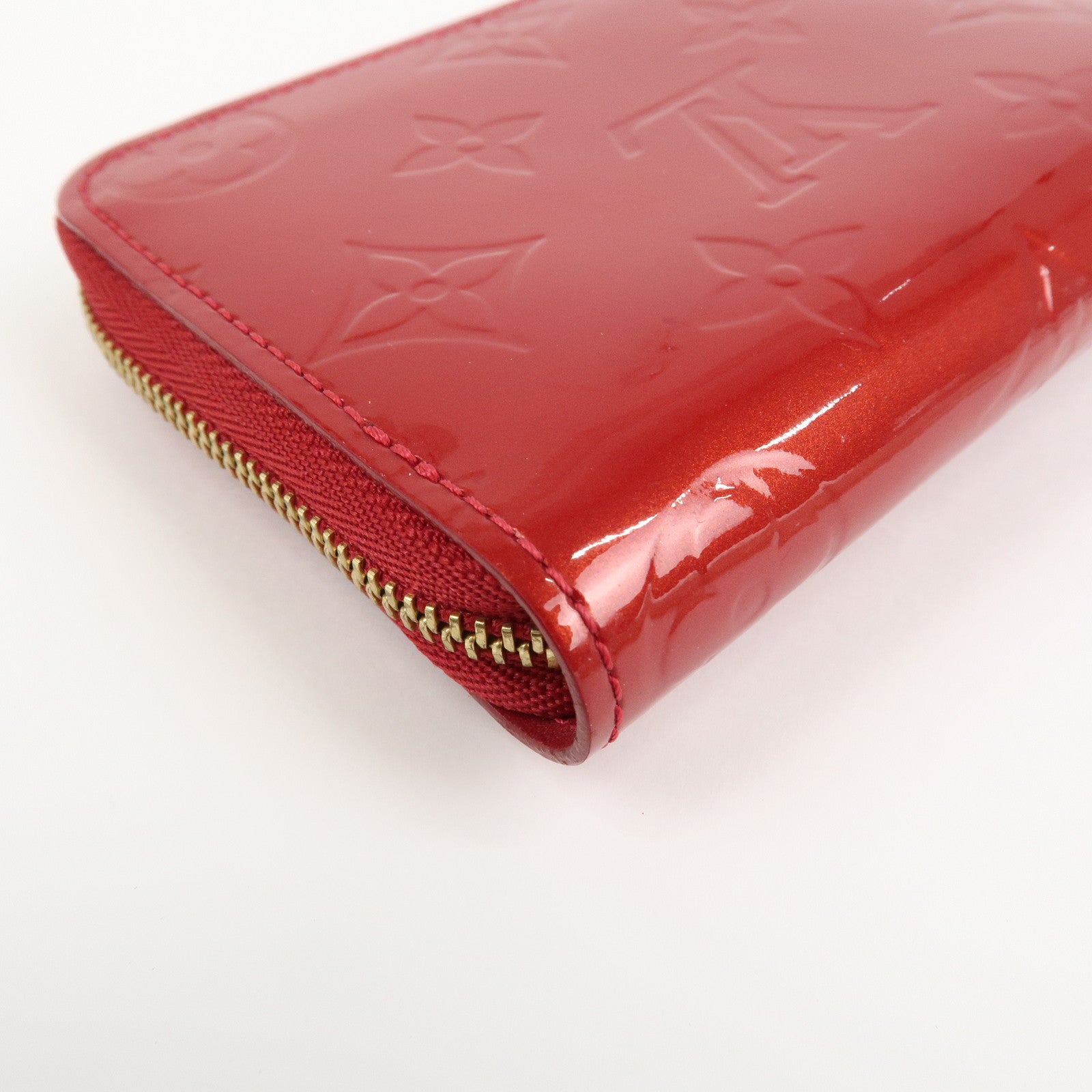 Louis Vuitton Monogram Vernis Leather Zippy Coin Purse Red M93608 Used