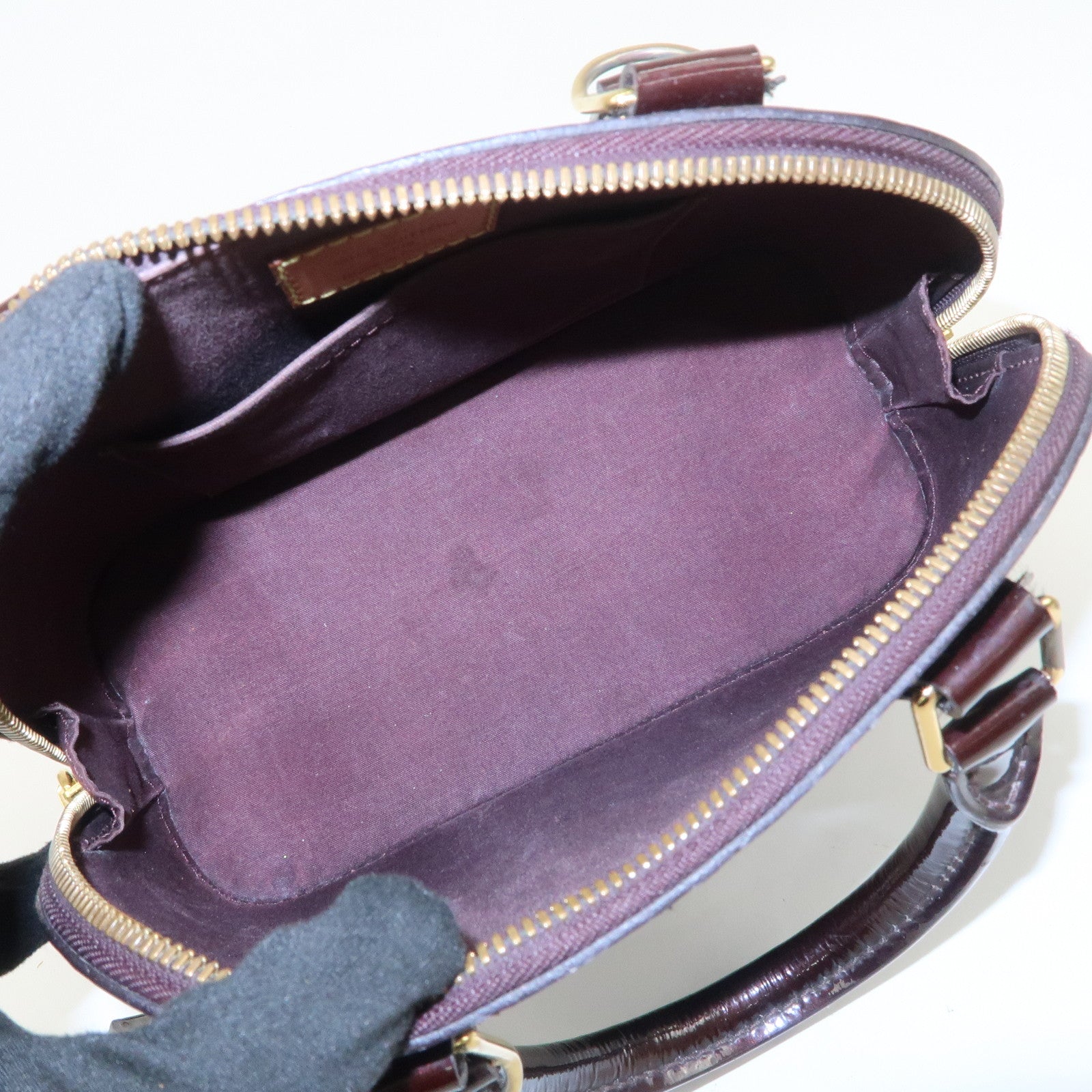 Louis Vuitton Monogram Vernis Alma BB 2Way Bag Amarante M91678