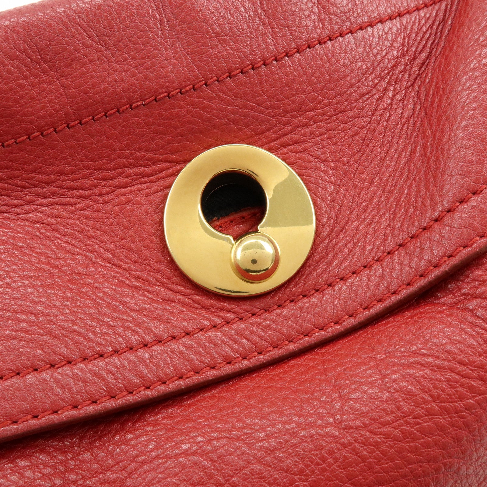 SAINT LAURENT PARIS Muse Two Leather Shoulder Bag Red 265707