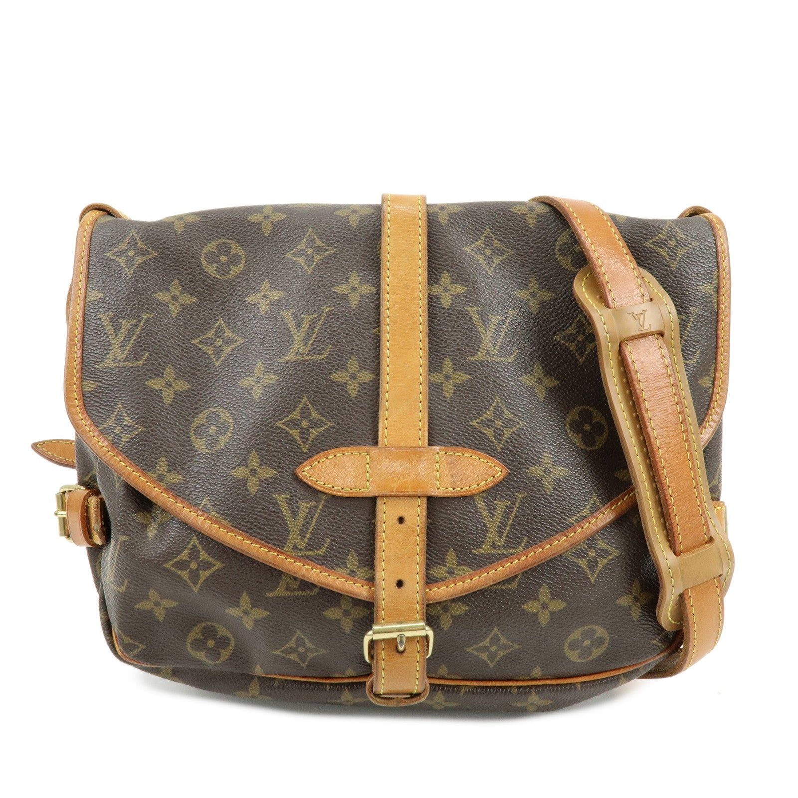 Louis Vuitton Monogram Saumur 30 Canvas Shoulder Bag Brown M42256