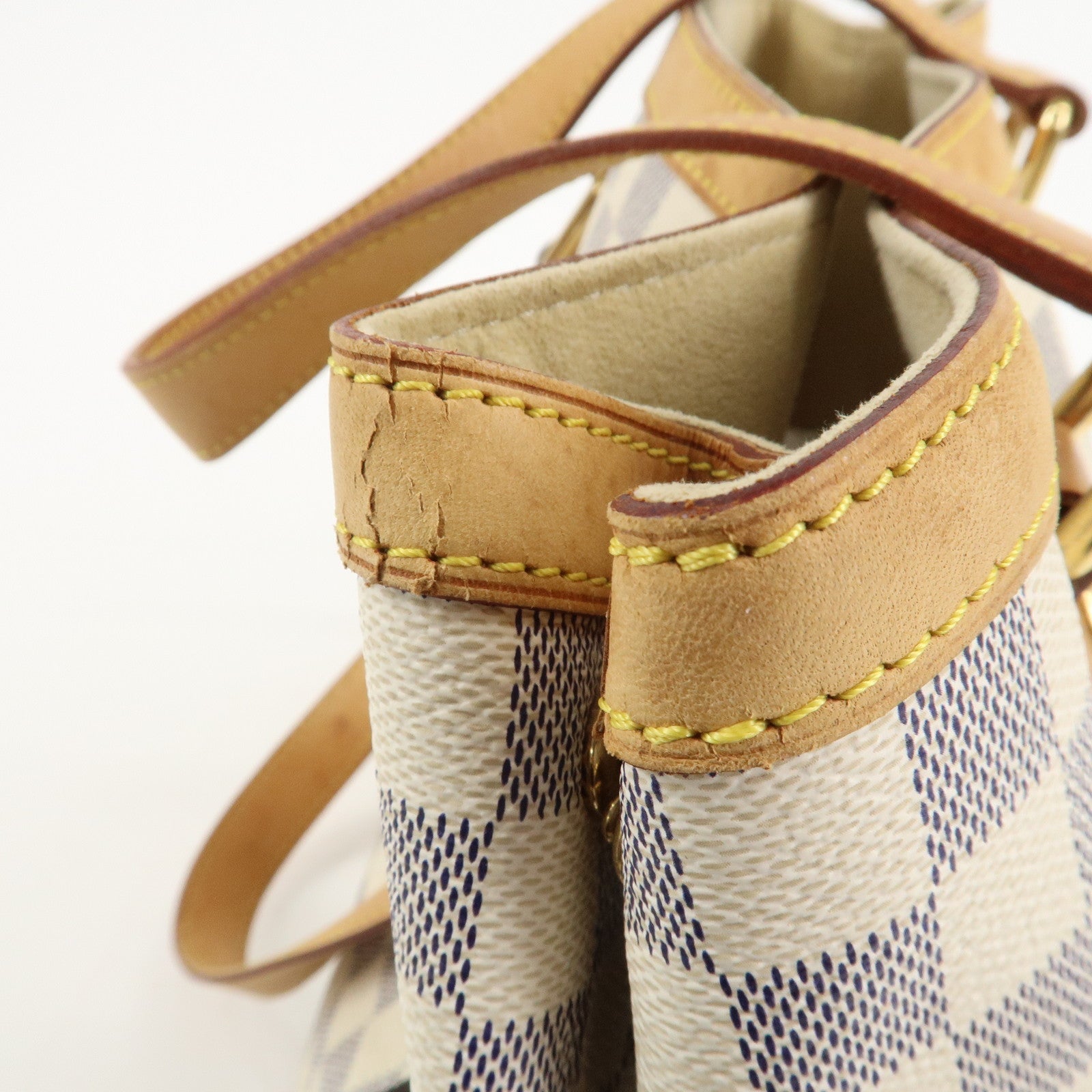 Louis Vuitton Damier Azur Hampstead PM Hand Bag Ivory N51207 Used