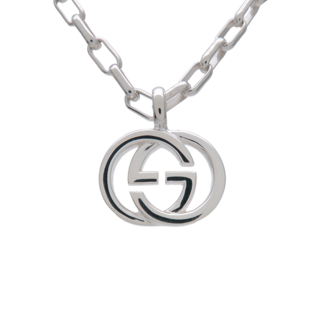 GUCCI Interlocking G Chain Necklace SV925 Silver
