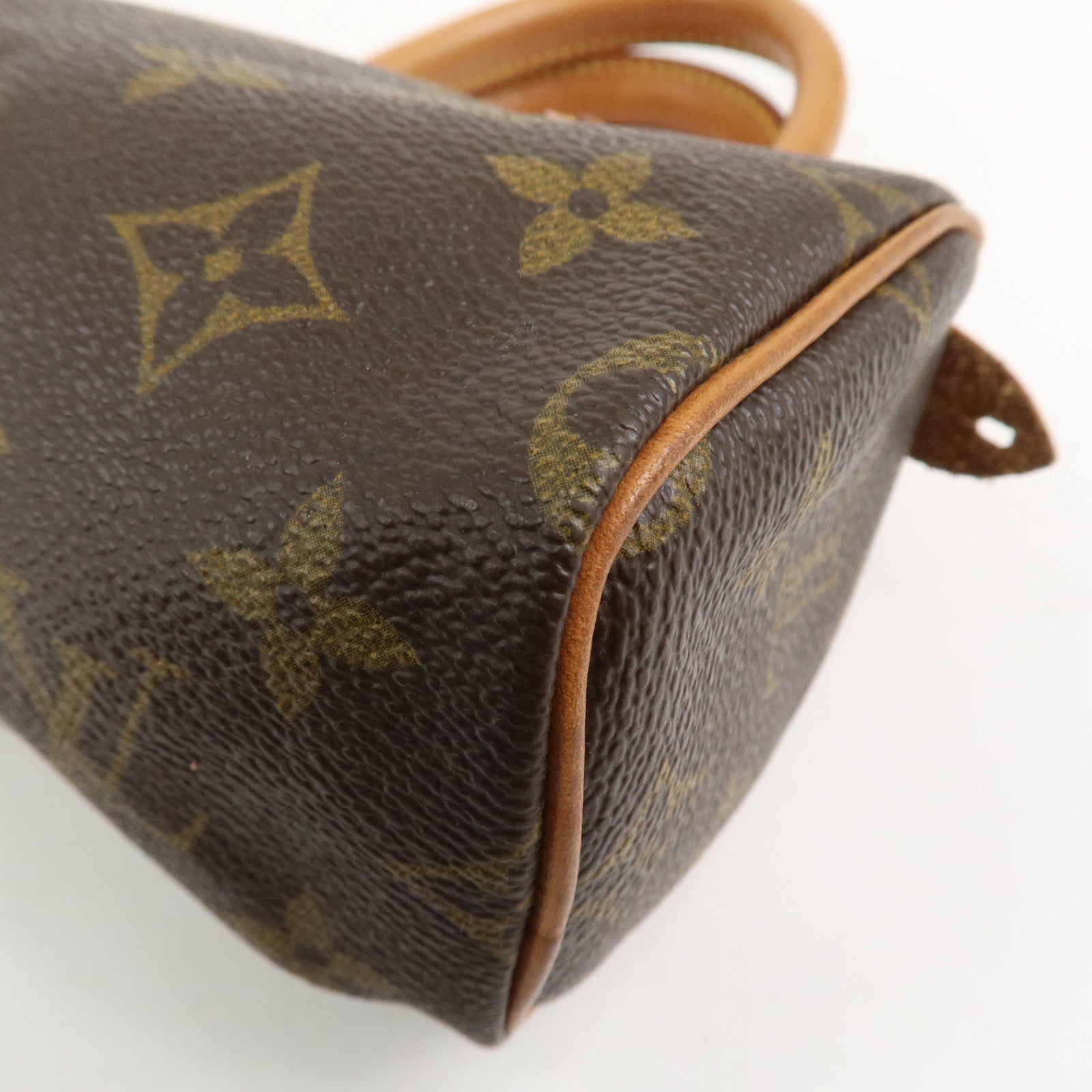 Louis Vuitton Monogram Mini Speedy Hand Bag Brown M41534
