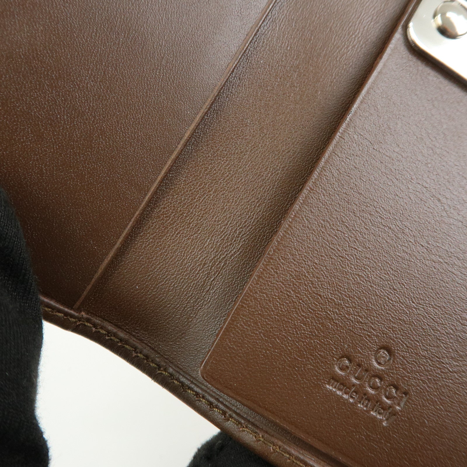 GUCCI GG Canvas Leather 6 Ring Key Case Beige Brown