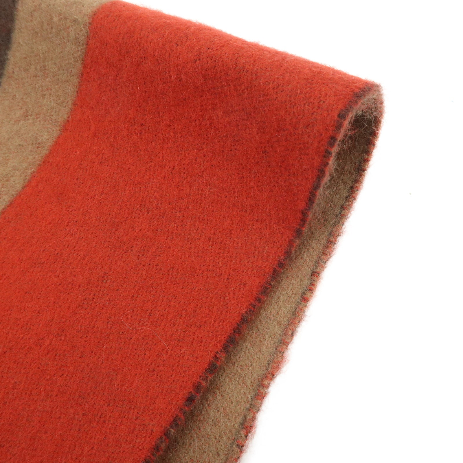 Louis Vuitton Wool Cashmere Echarpe V Istoric Scarf Brown Red