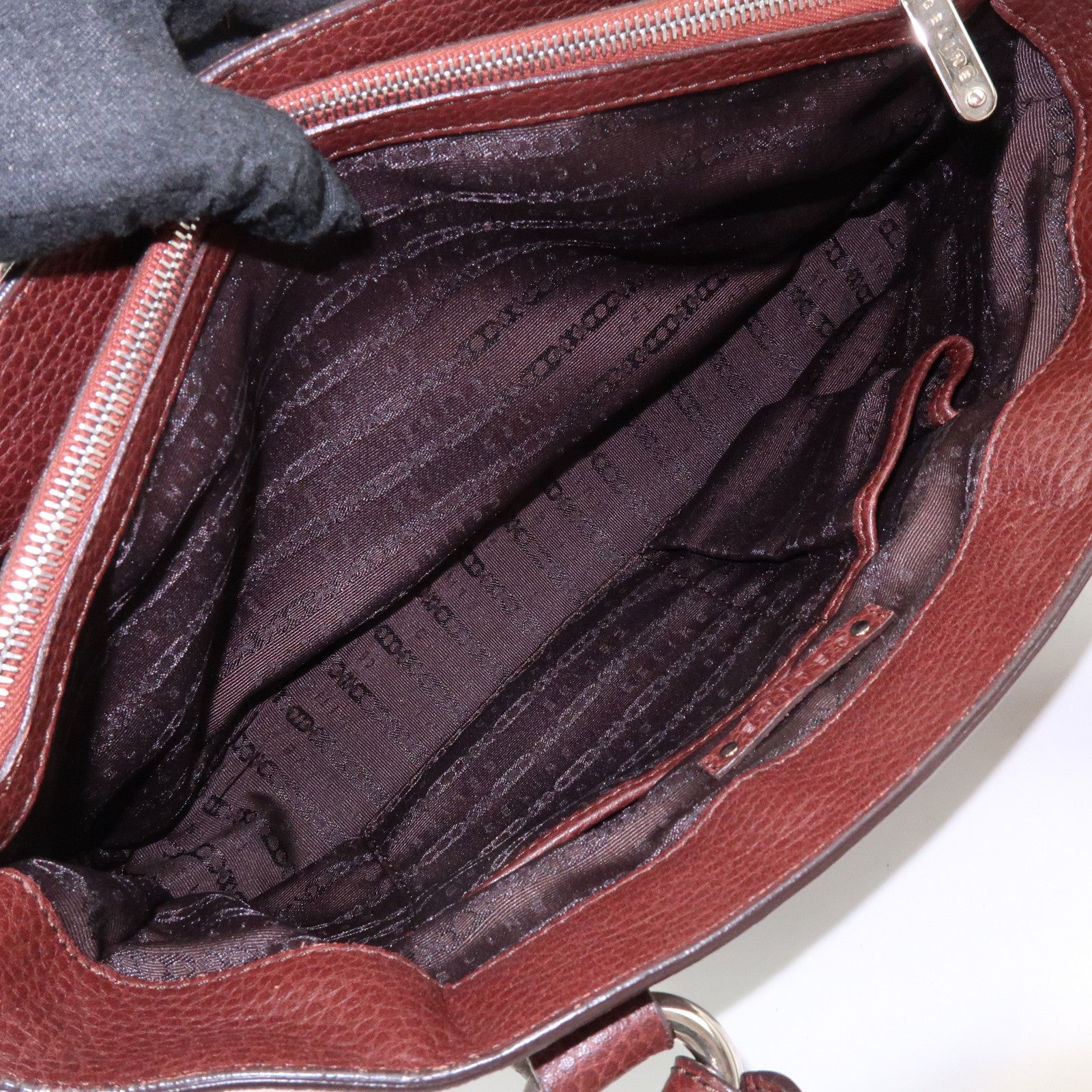 CELINE Leather Boogie Bag Hand Bag Tote Bag Brown