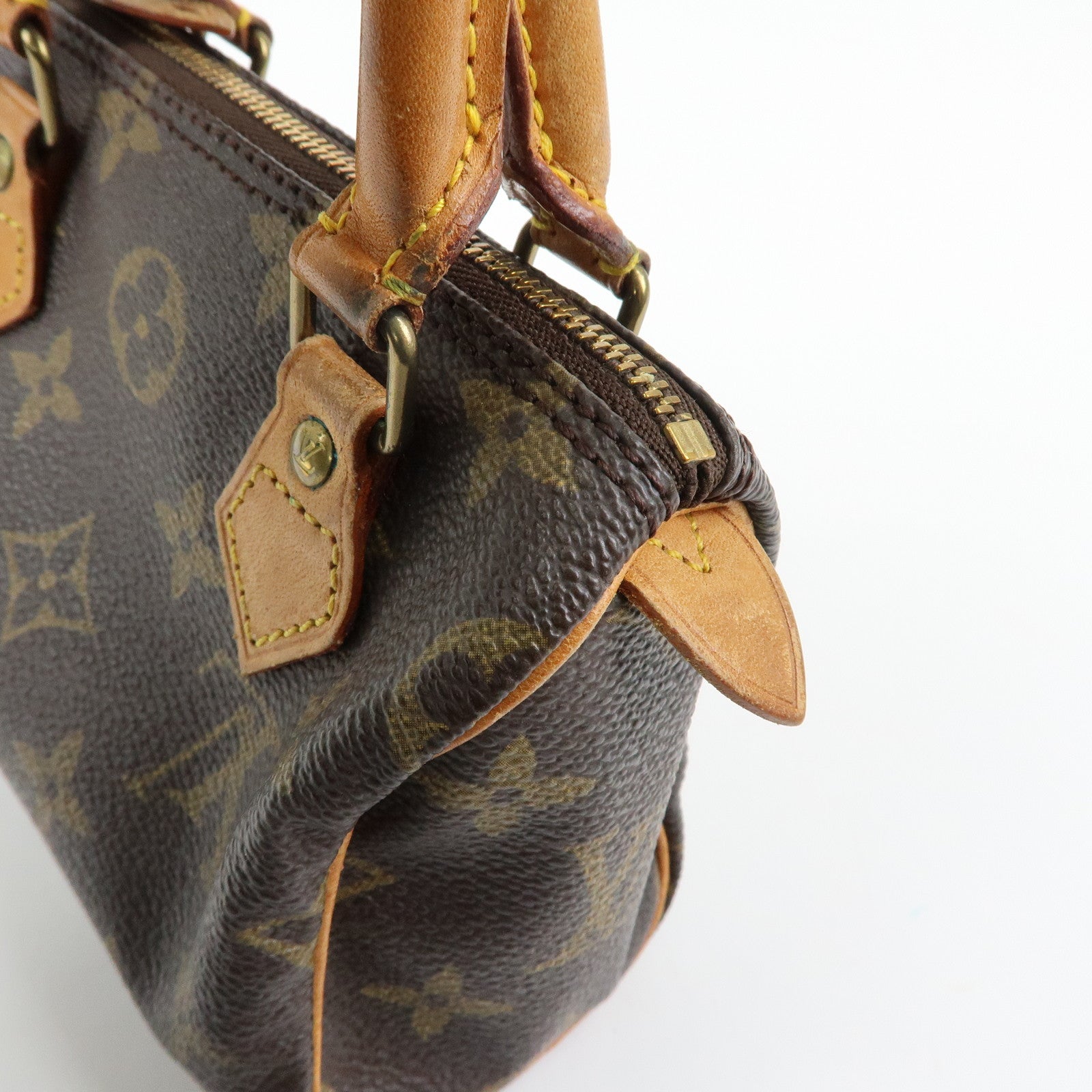 Louis Vuitton Monogram Mini Speedy & Strap Hand Bag Brown M41534