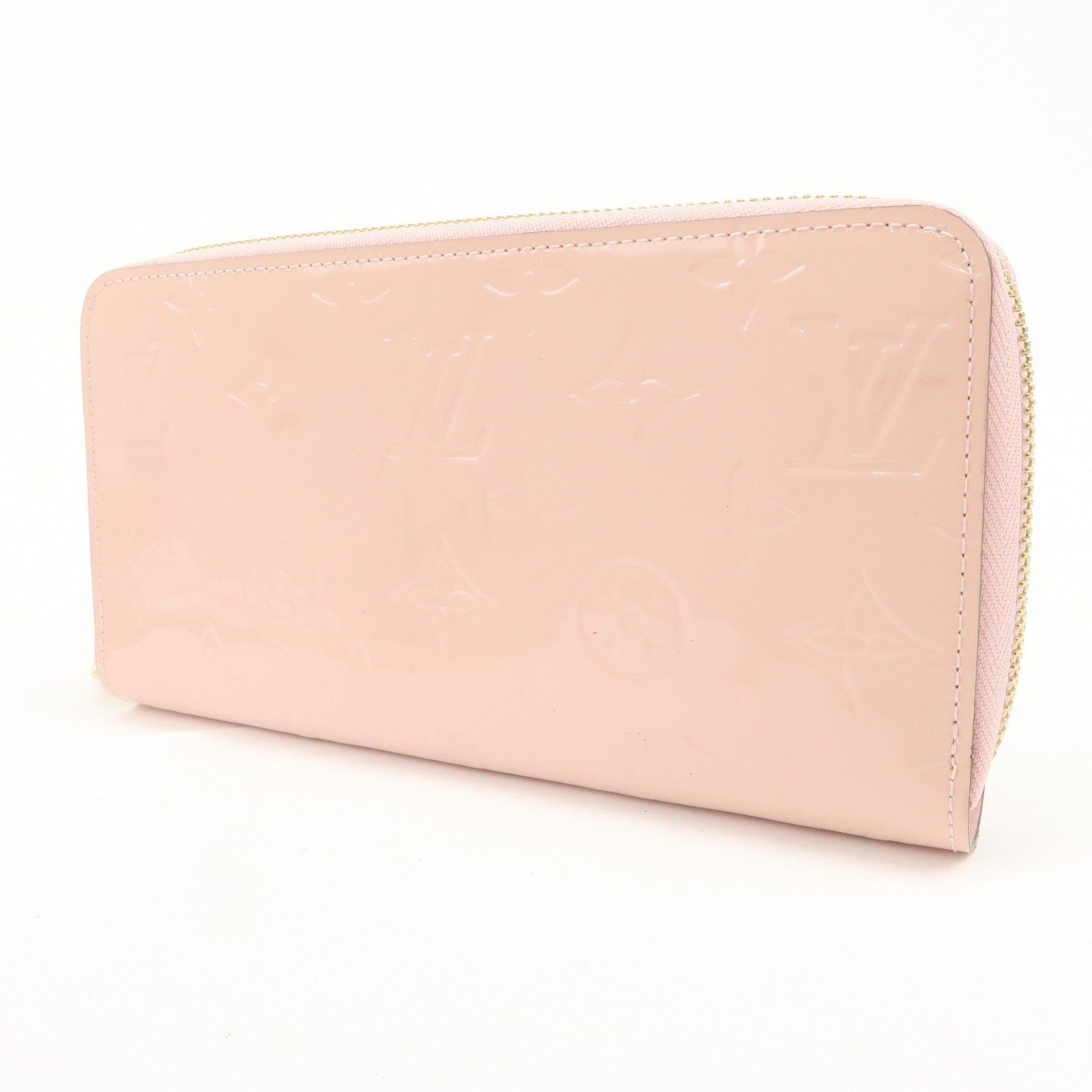 Louis Vuitton Monogram Vernis Zippy Wallet Long Wallet Pink M90419