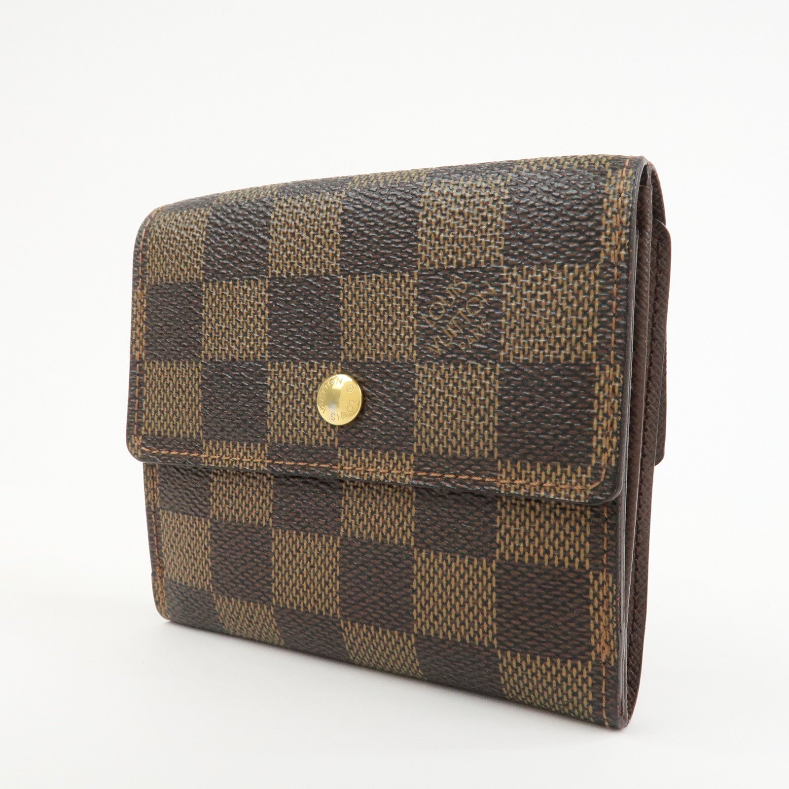 Louis Vuitton Damier Portefeuille Élise Bi-fold Wallet Brown N61654