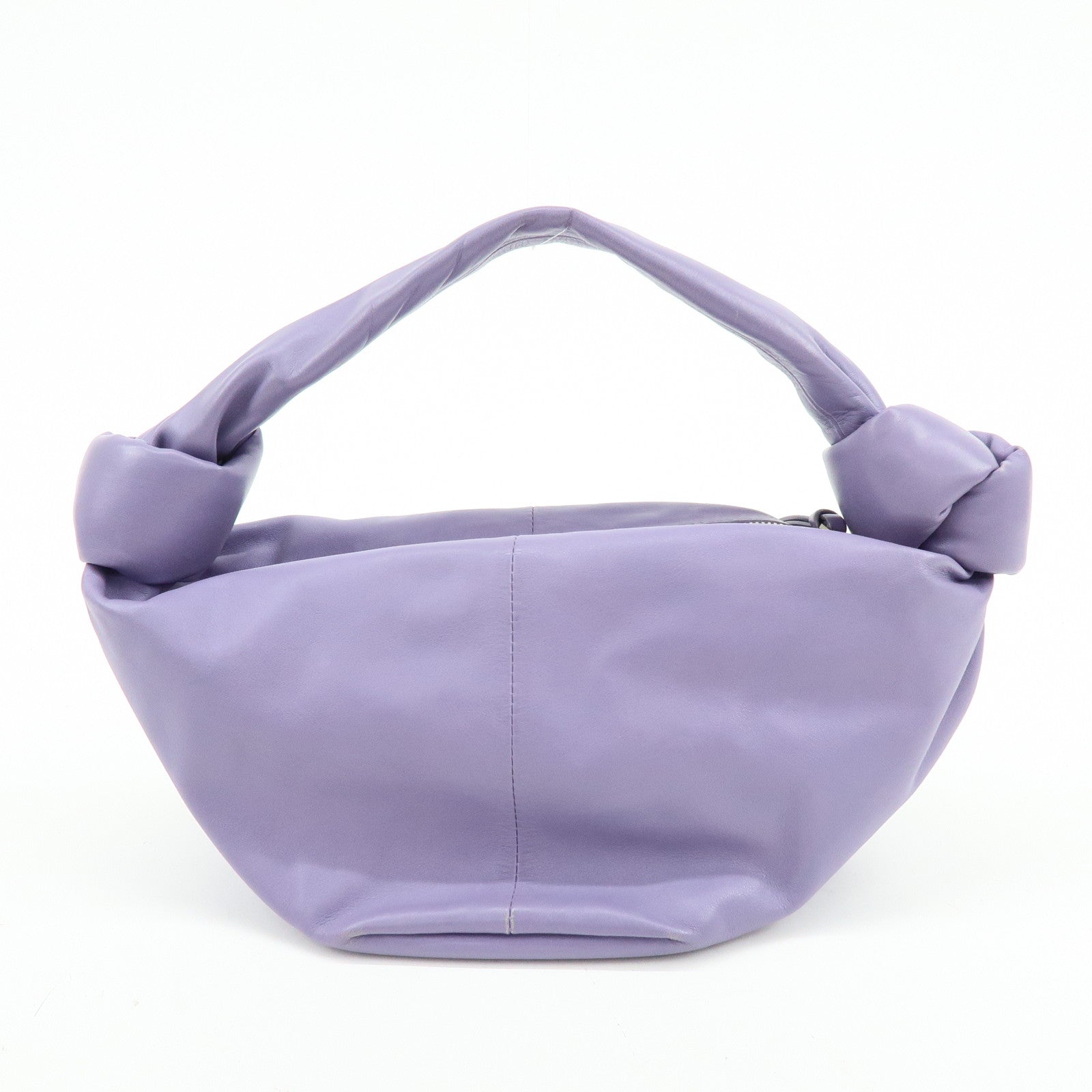 BOTTEGA VENETA Double Knot Leather Hand Bag Purple