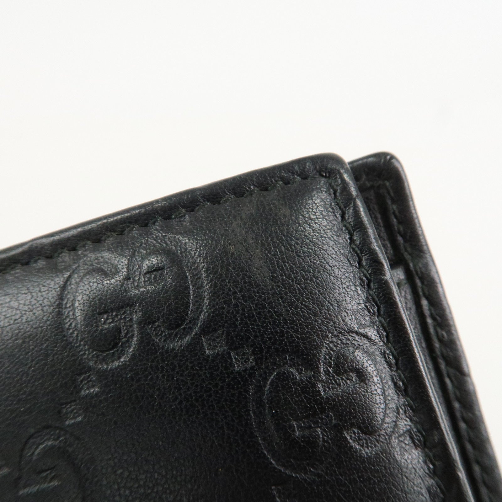 GUCCI Guccissima Leather Agenda Planner Cover Black 115241 Used