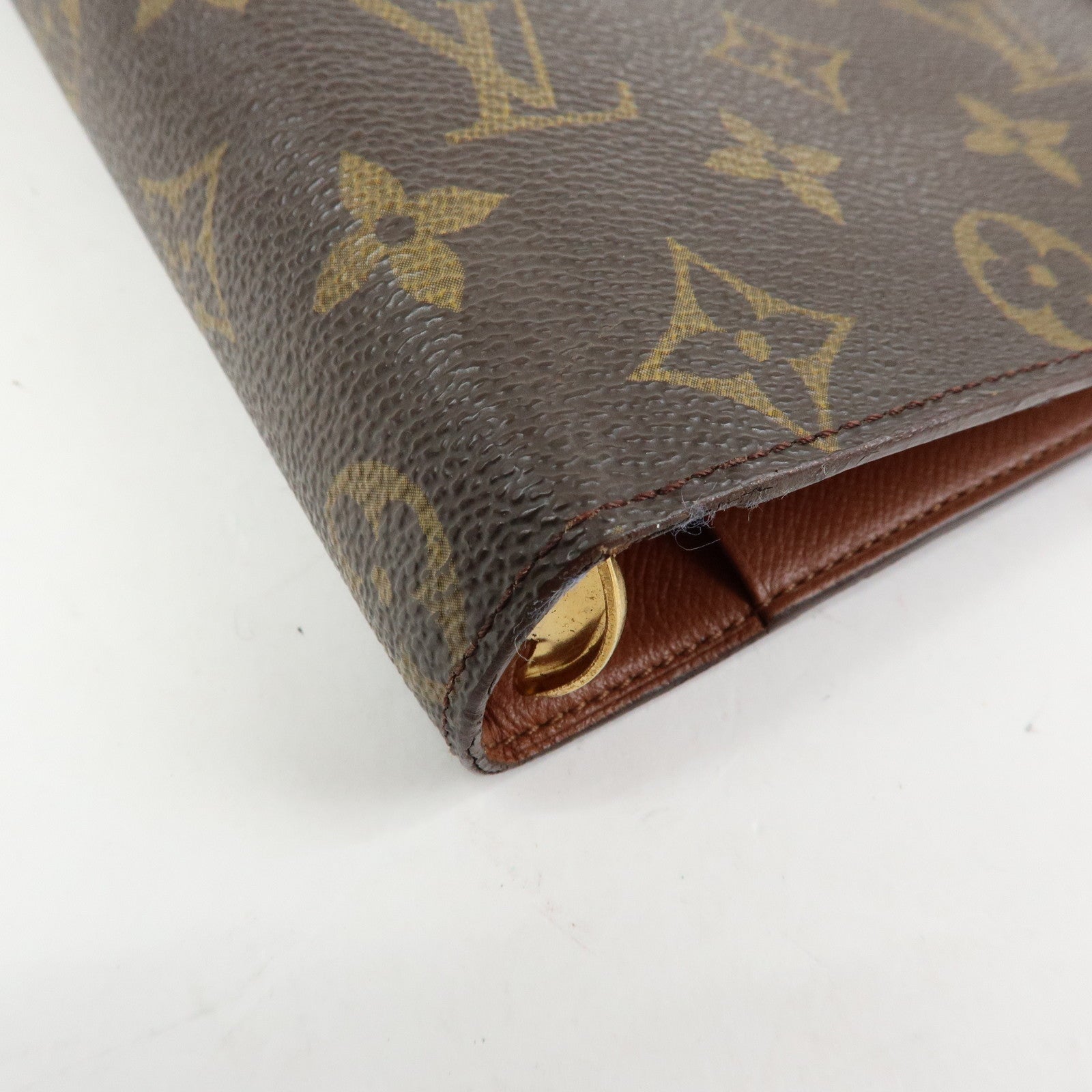 Louis Vuitton Monogram Agenda MM Planner Cover Brown R20105