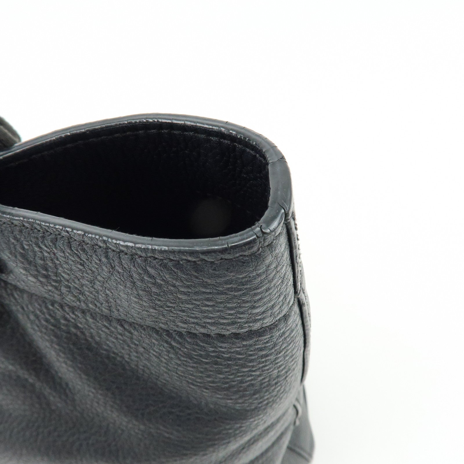 MIU MIU Leather Tote Bag Shoulder Bag Hand Black RR1934