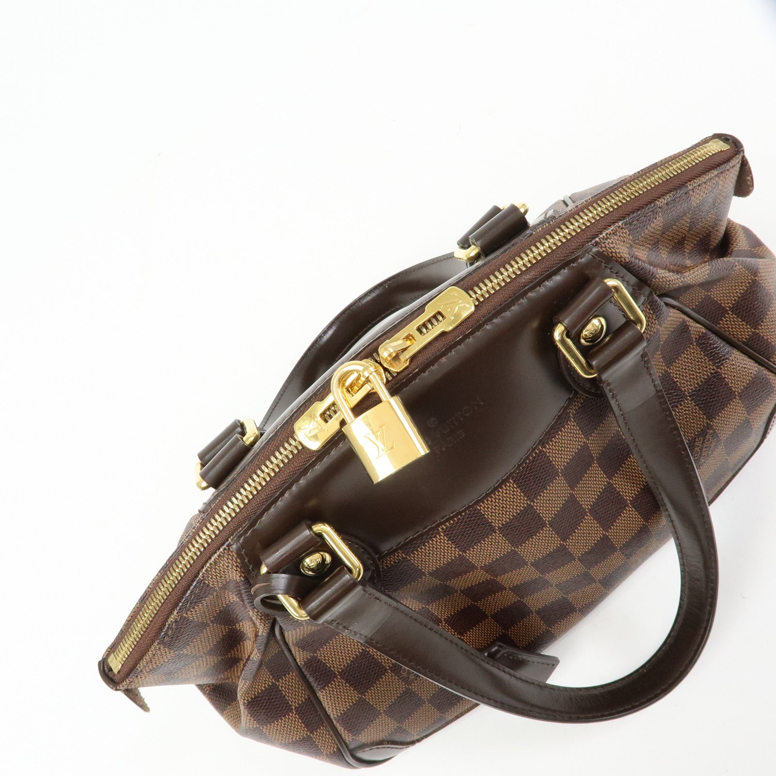 Louis Vuitton Damier Ebene Verona PM Hand Bag Brown N41117