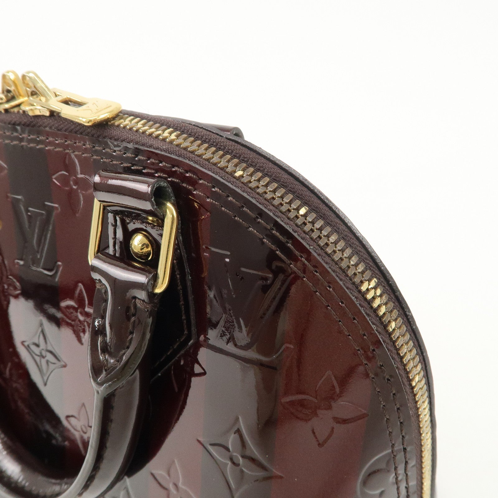 Louis Vuitton Monogram Vernis Leather Alma BB 2way Hand Bag M91700 Used