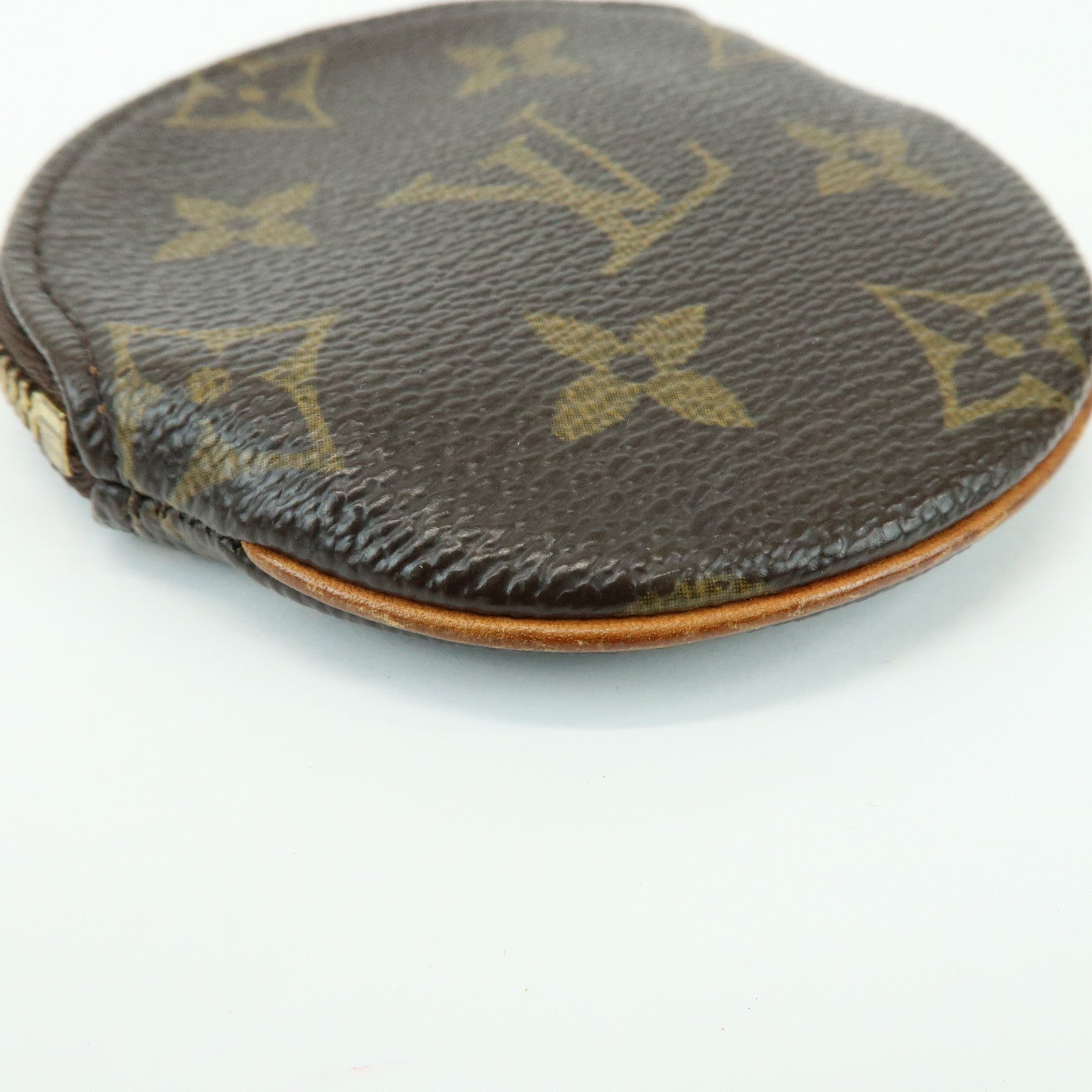 Louis Vuitton Monogram Porte Monnaie Rond Coin Case Brown M61926
