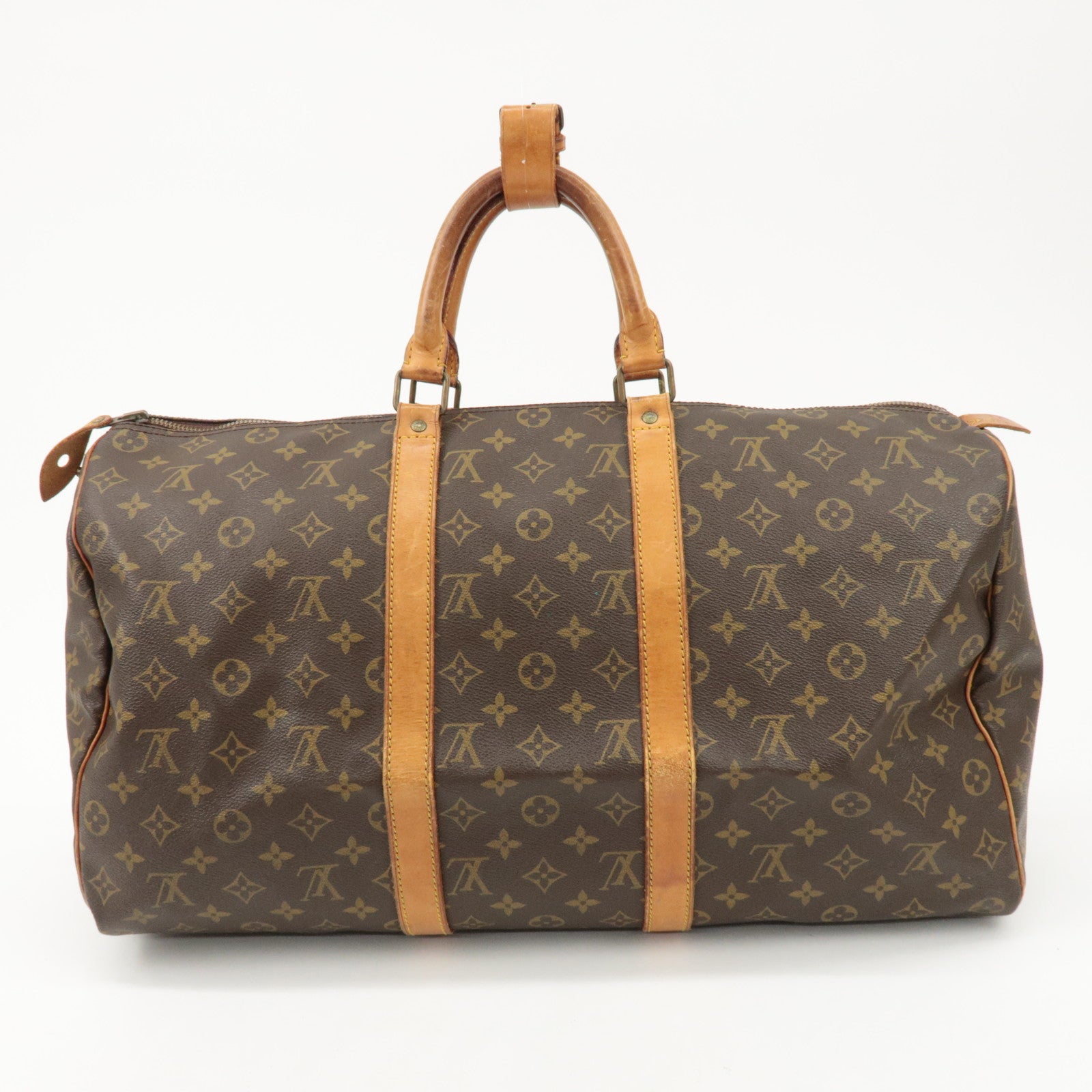 Louis Vuitton Monogram Keep All 50 Boston Bag Brown M41426 Used