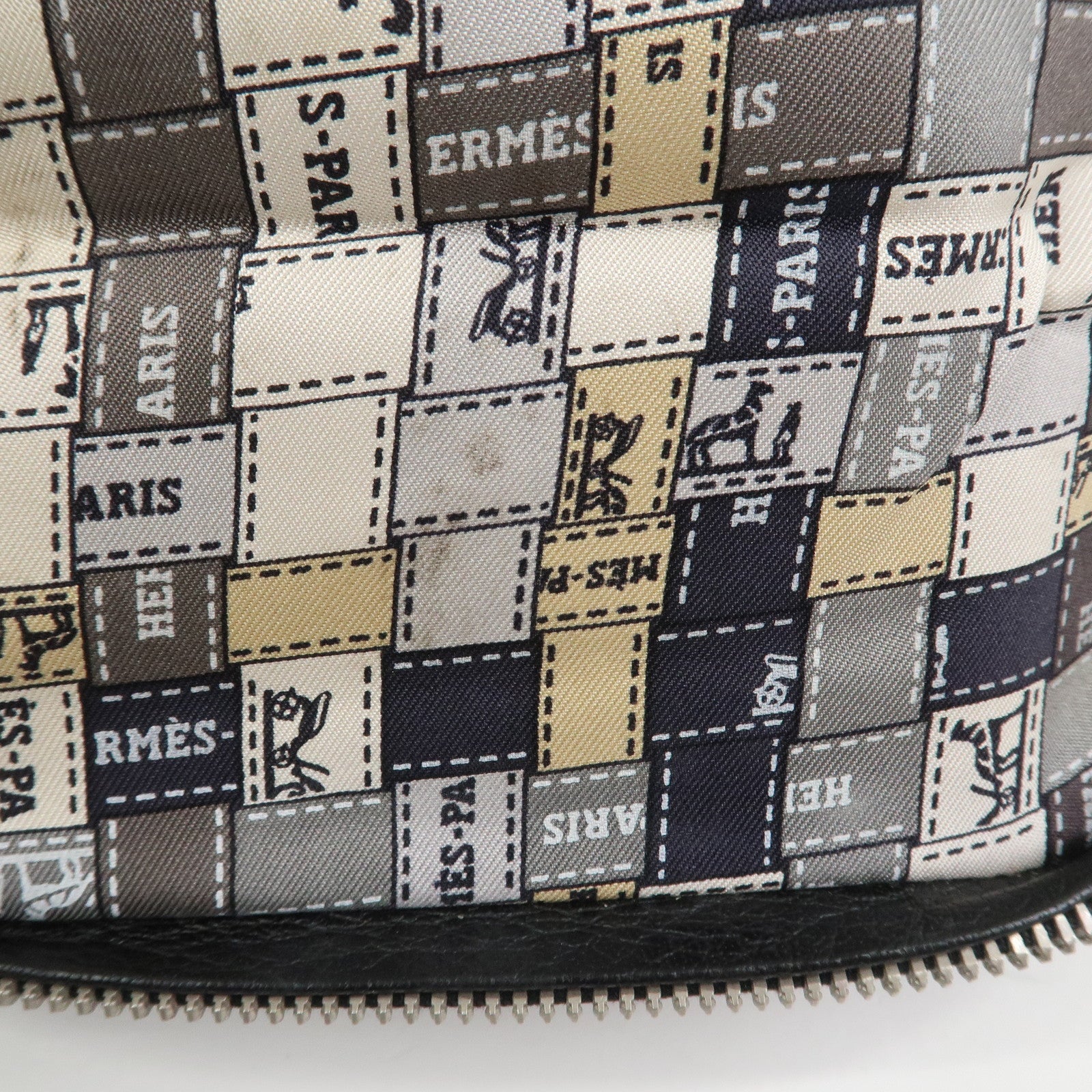 HERMES Buffle Skipper Silk Bolduc Silky Pop Tote Eco Bag Multicolor