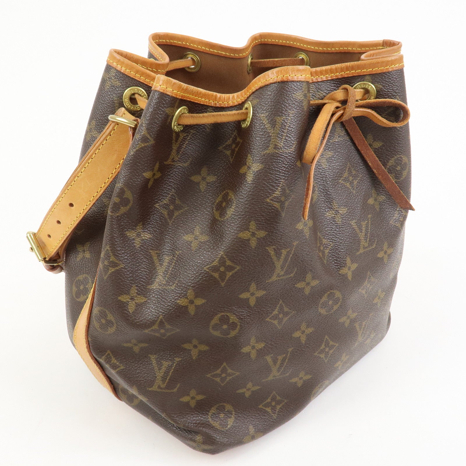Louis Vuitton Monogram Petit Noe Shoulder Bag Brown M42226